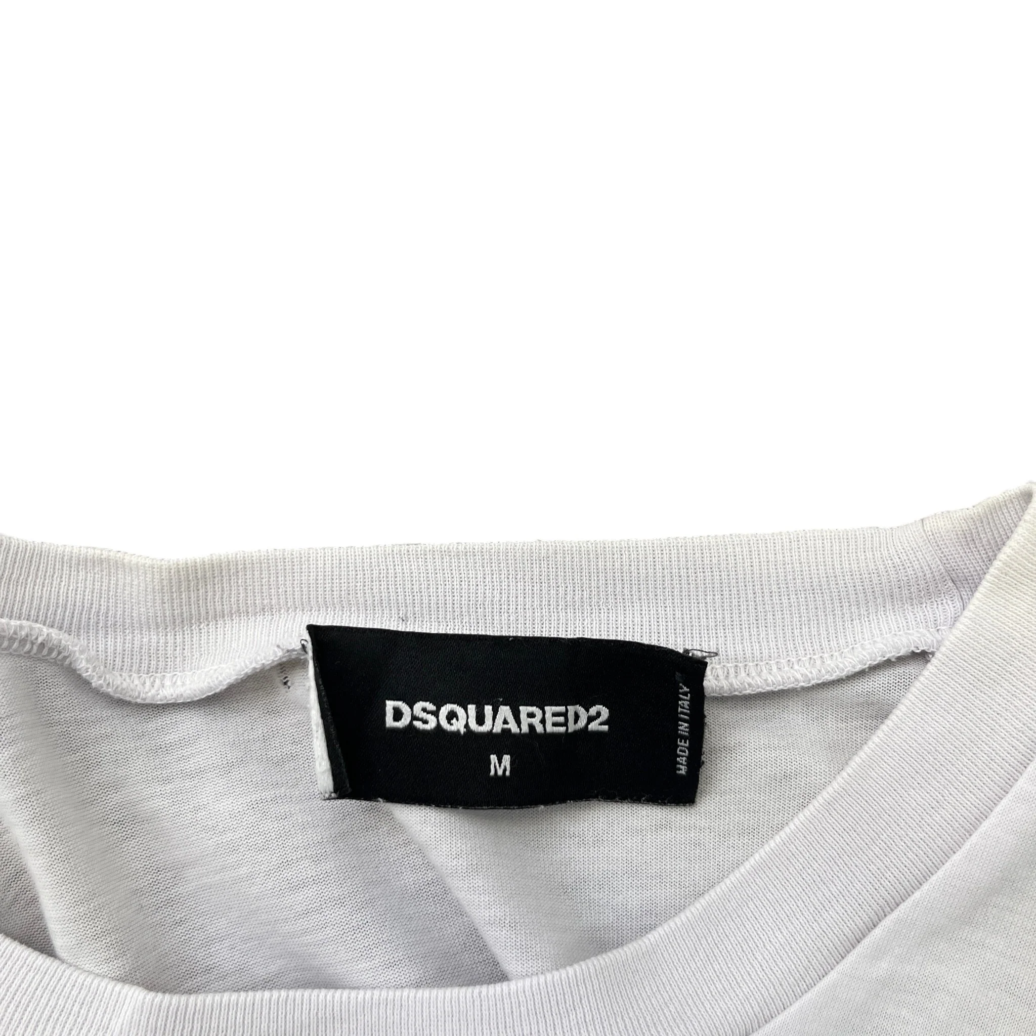 Men's Embossed Logo T-Shirt White Size M - Image 7