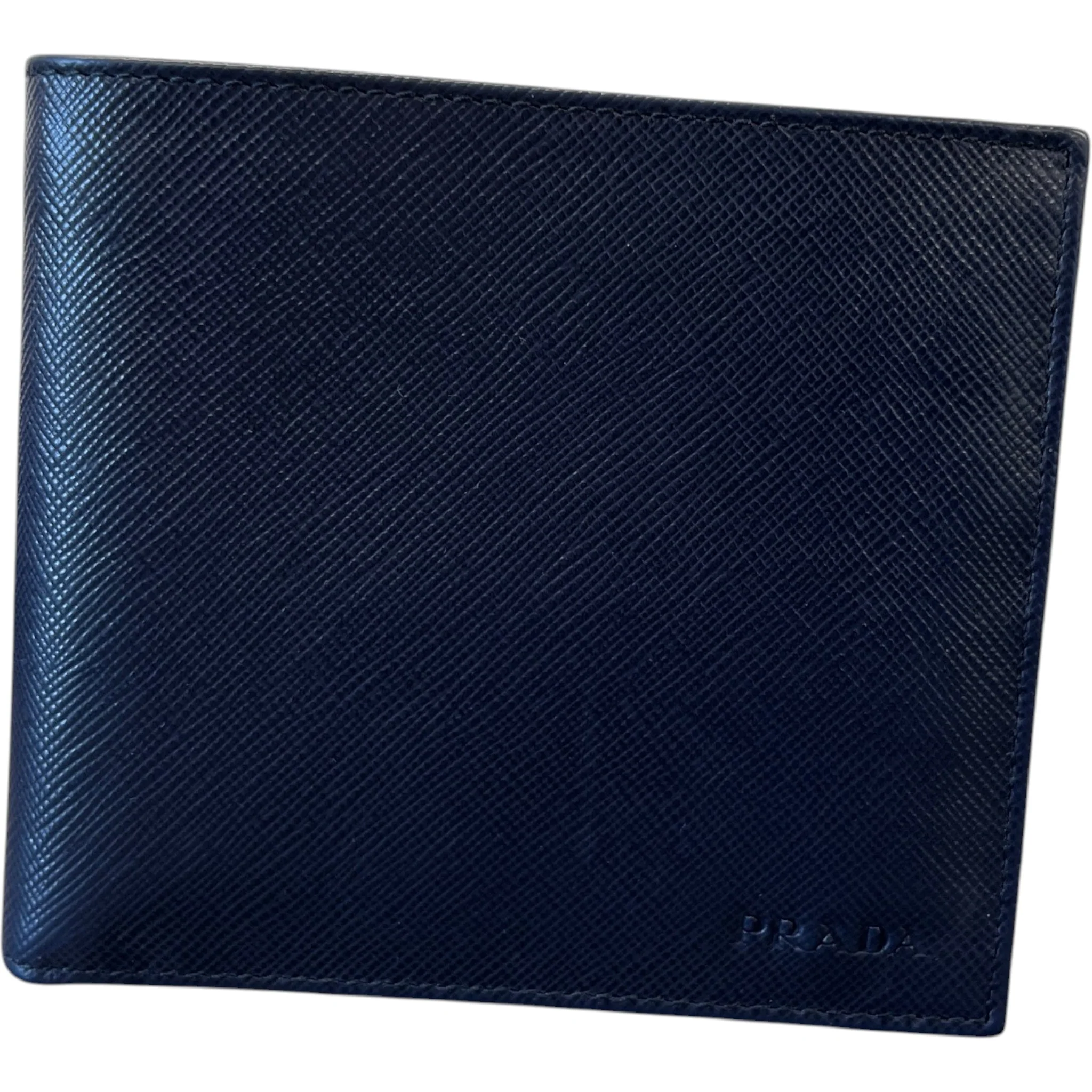 Men's Embossed Logo Wallet Navy