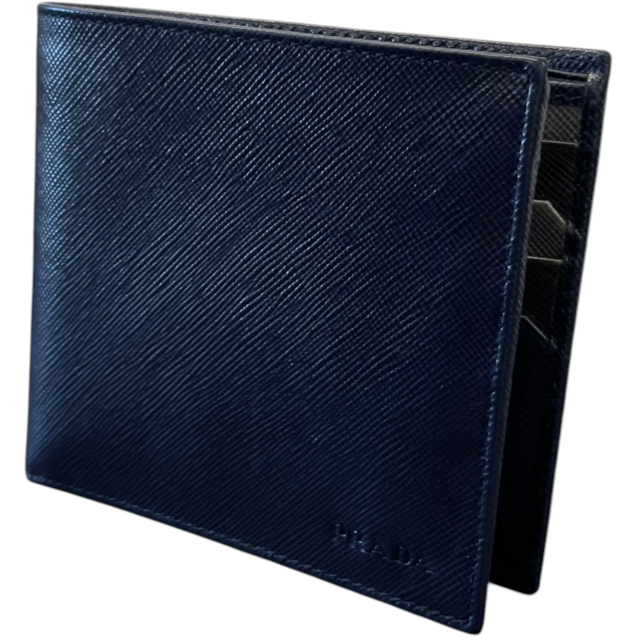 Men's Embossed Logo Wallet Navy - Image 5