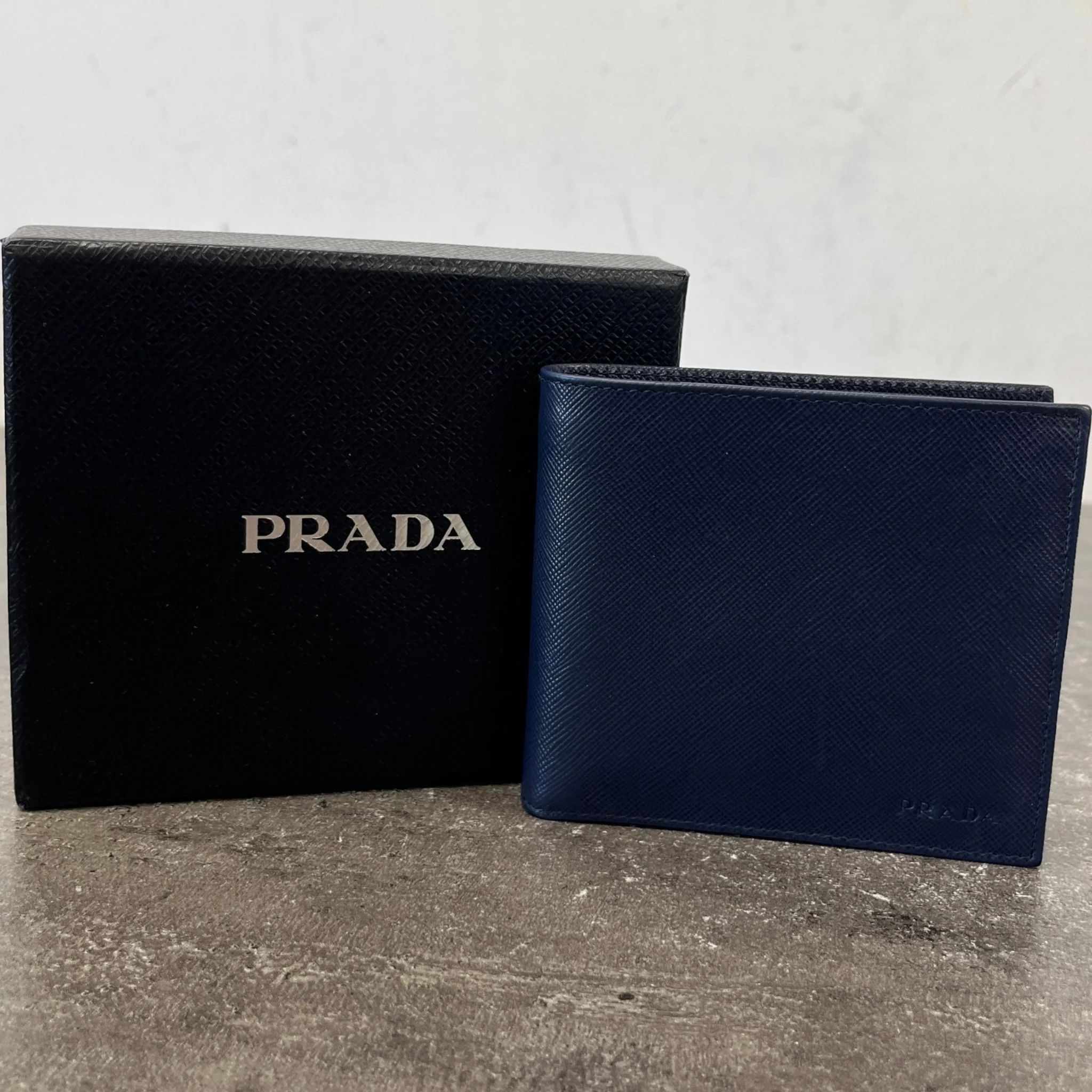 Men's Embossed Logo Wallet Navy - Image 8
