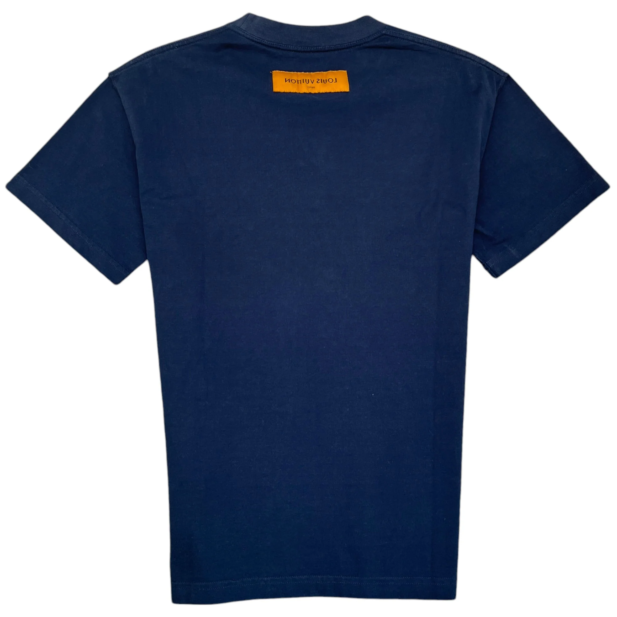 Men's Embossed Lv T-Shirt Navy Size XS - Image 2