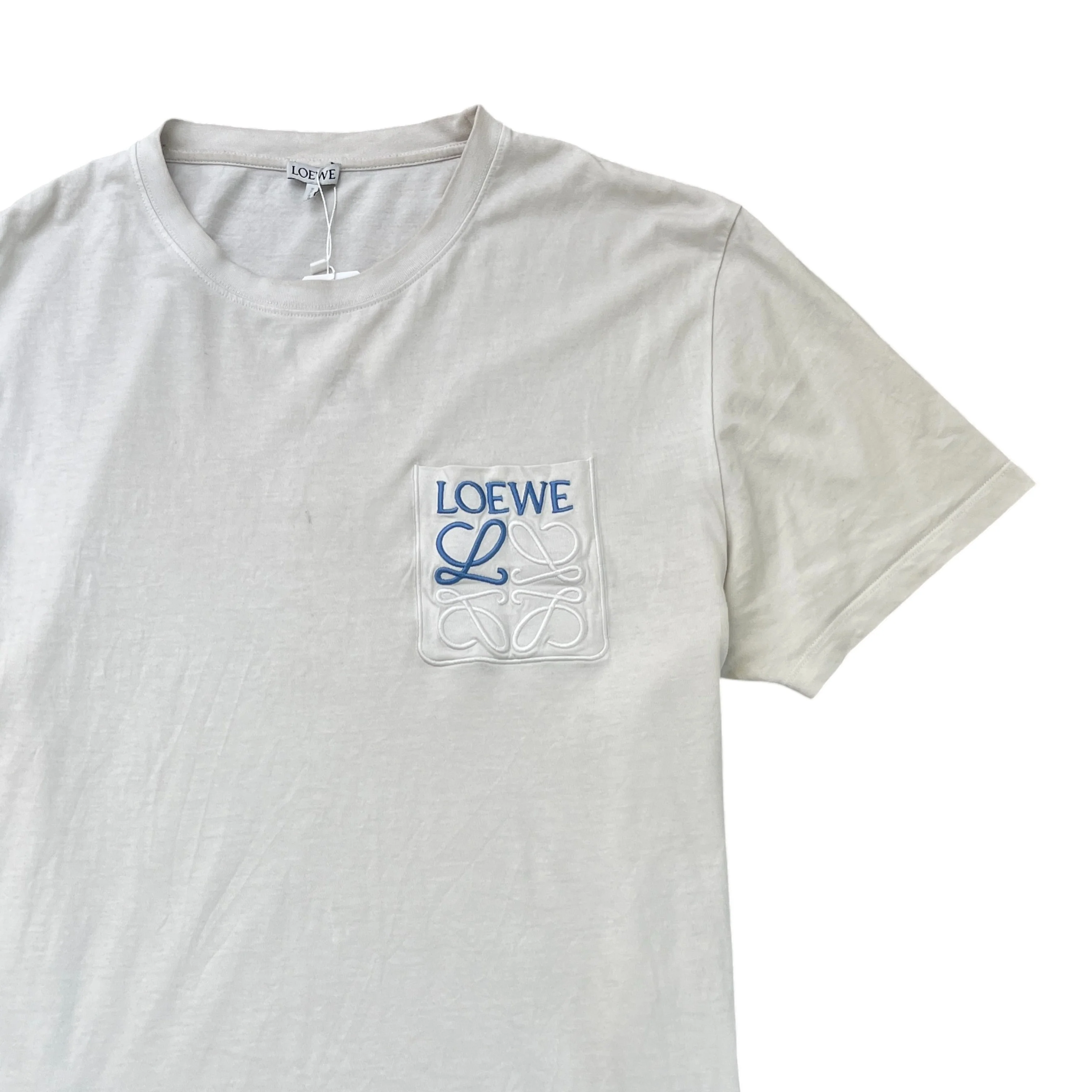 Men's Embroidered Anagram Logo T-Shirt White Size XL - Image 3
