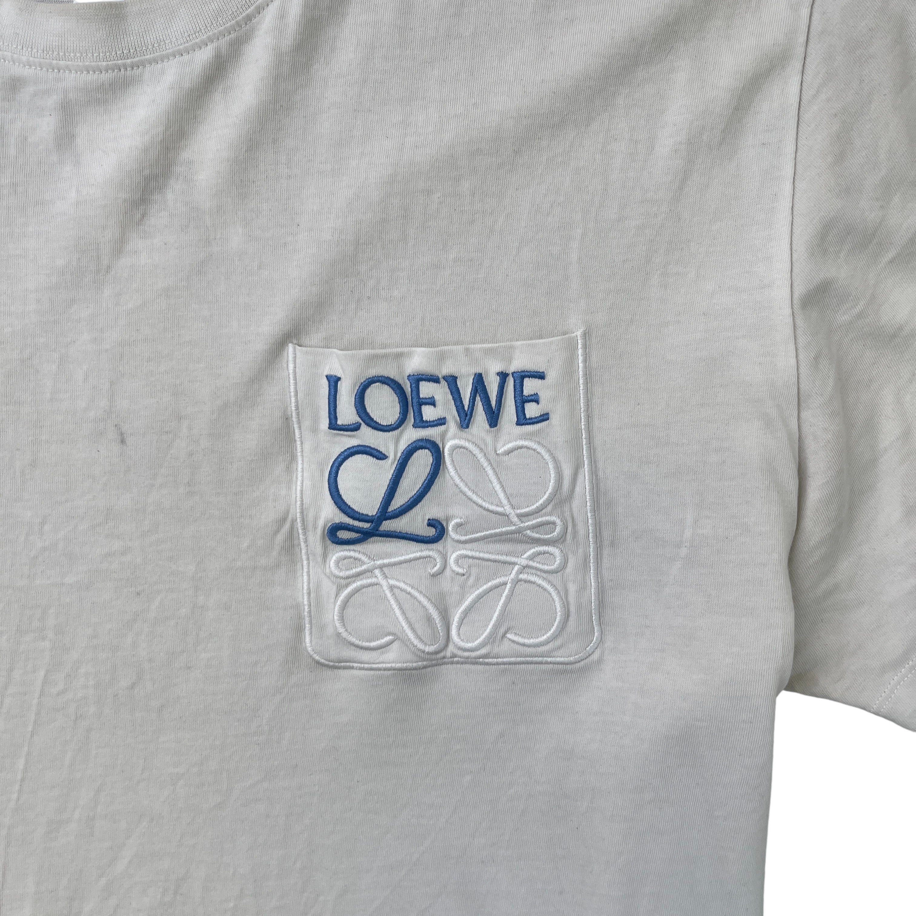 Men's Embroidered Anagram Logo T-Shirt White Size XL - Image 5
