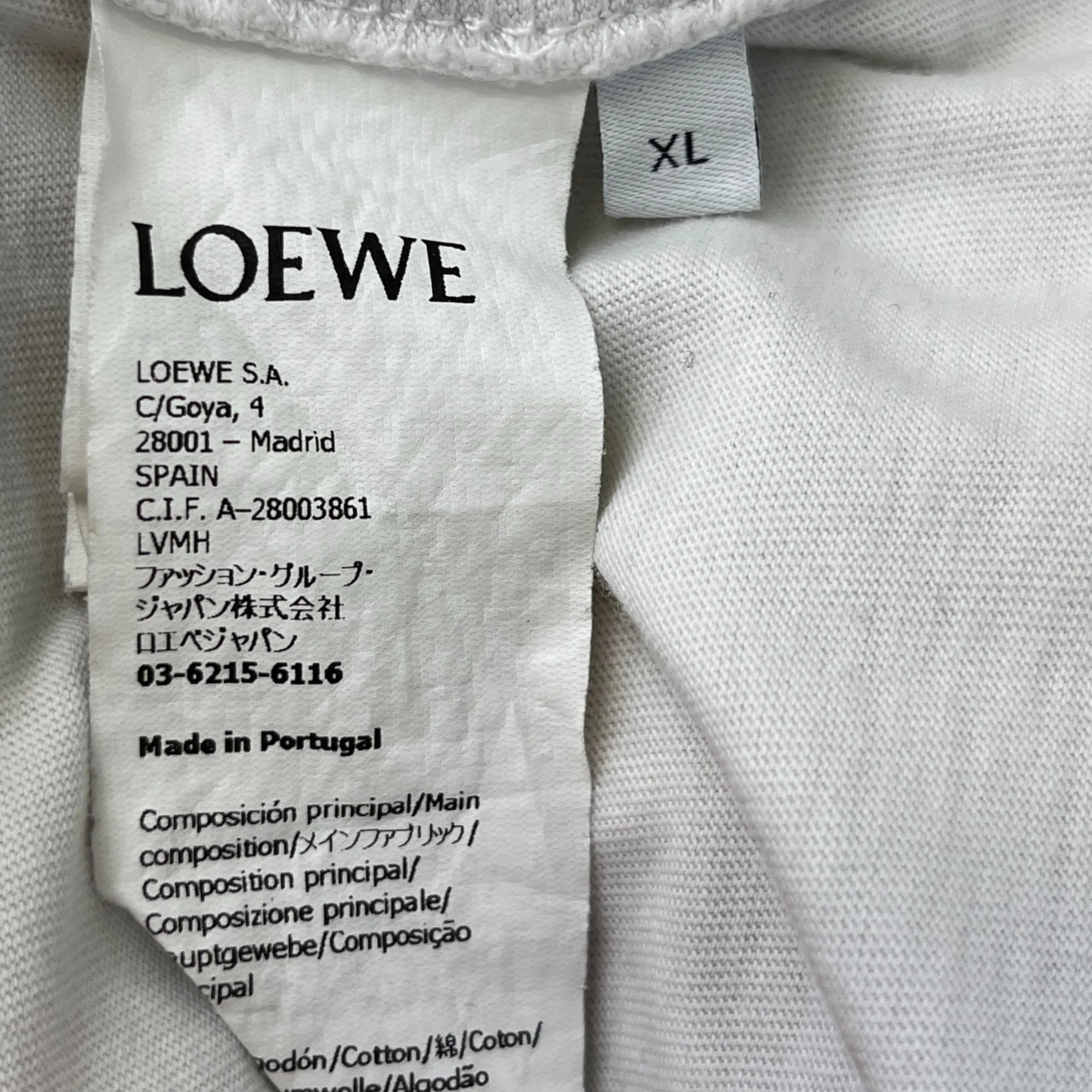Men's Embroidered Anagram Logo T-Shirt White Size XL - Image 6