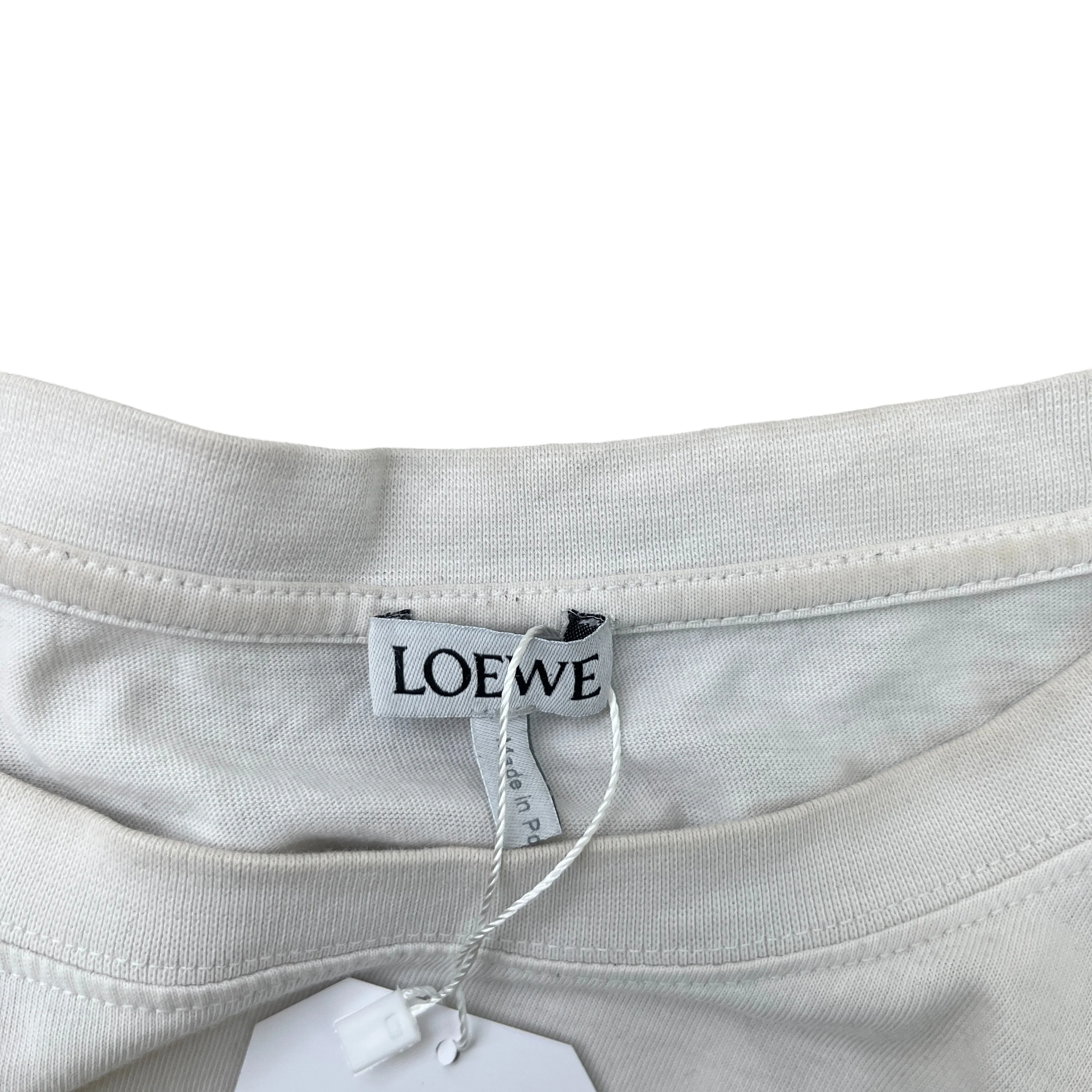 Men's Embroidered Anagram Logo T-Shirt White Size XL - Image 7