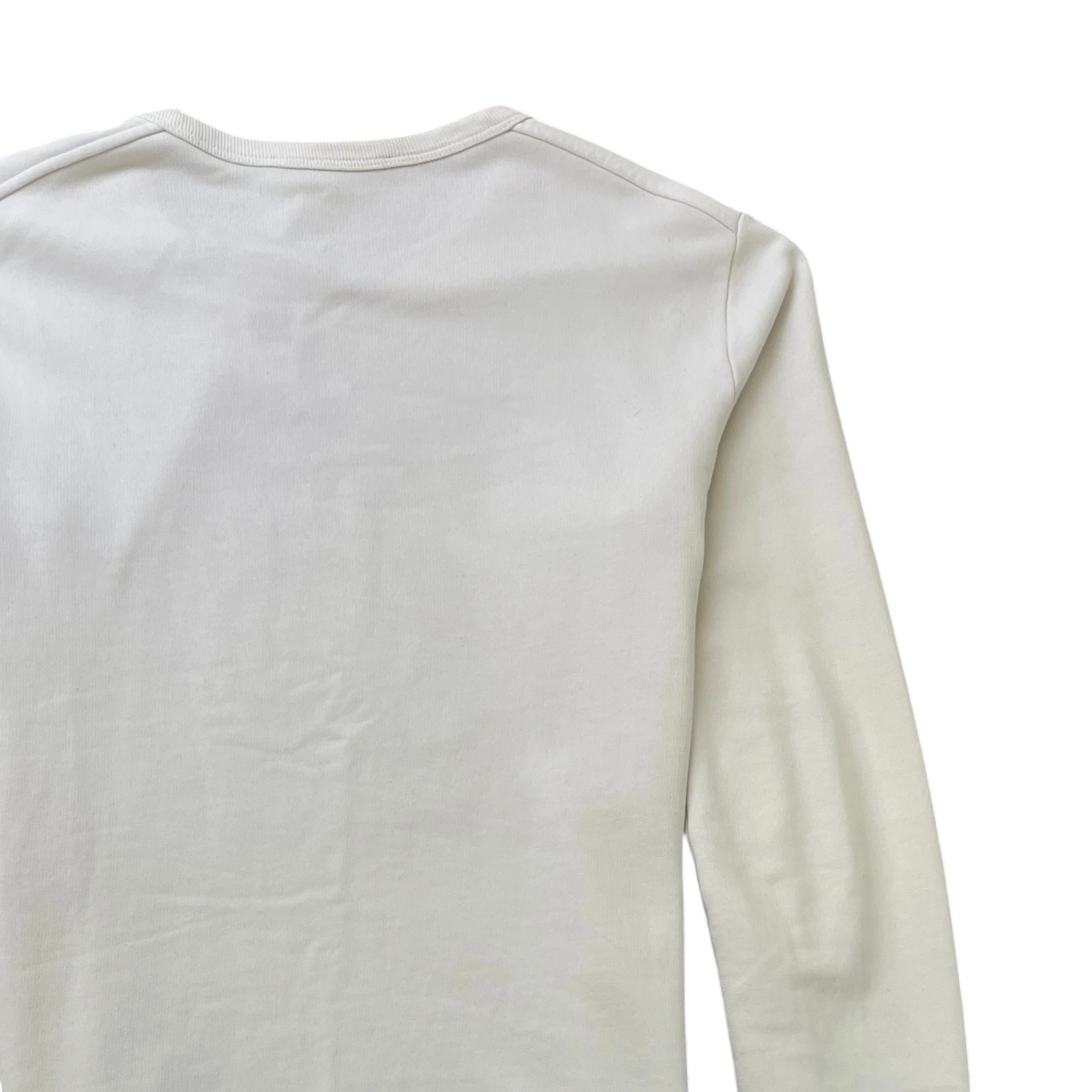Men's Embroidered Anchor Long Sleeve T-Shirt White Size L - Image 4