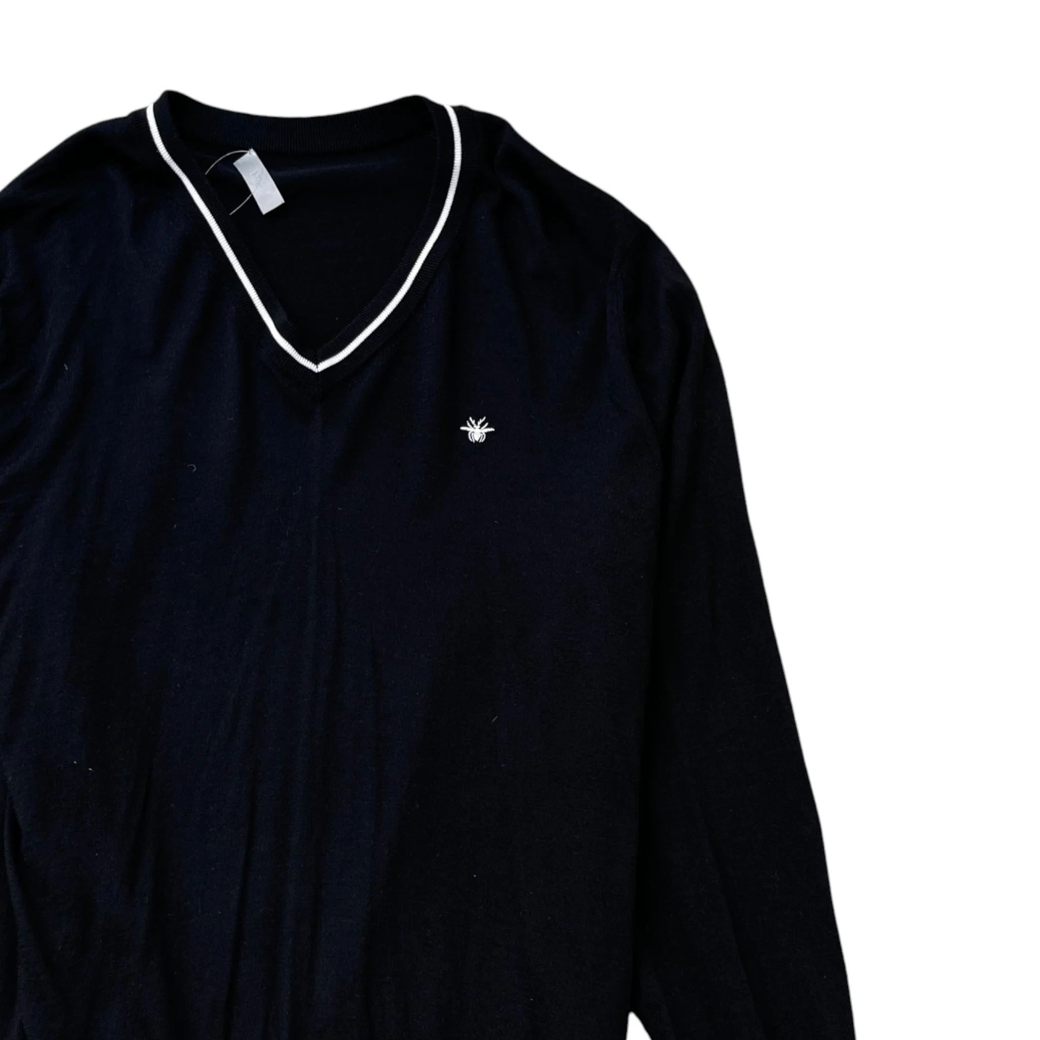 Men's Embroidered Bee Jumper Black Size XL - Image 3