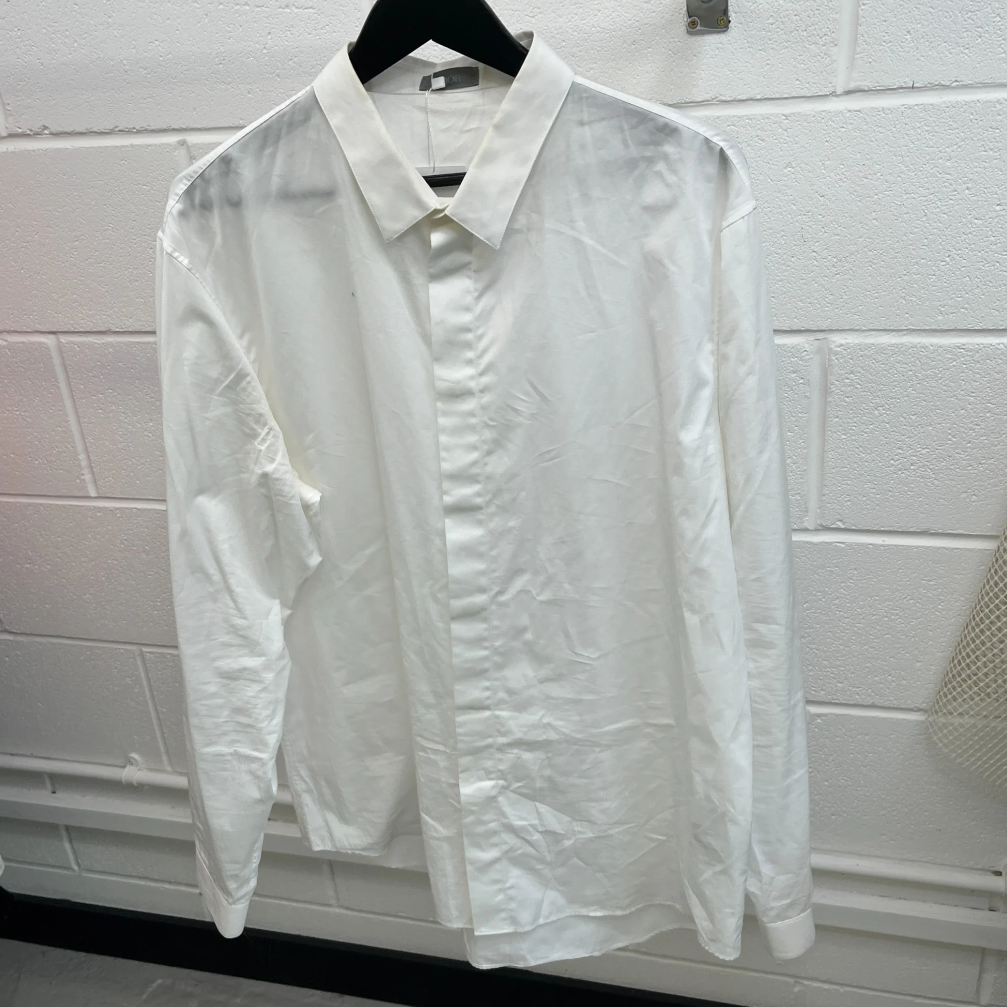 Men's Embroidered Bee Long Sleeve Shirt White Size IT 46 / UK S - Image 7