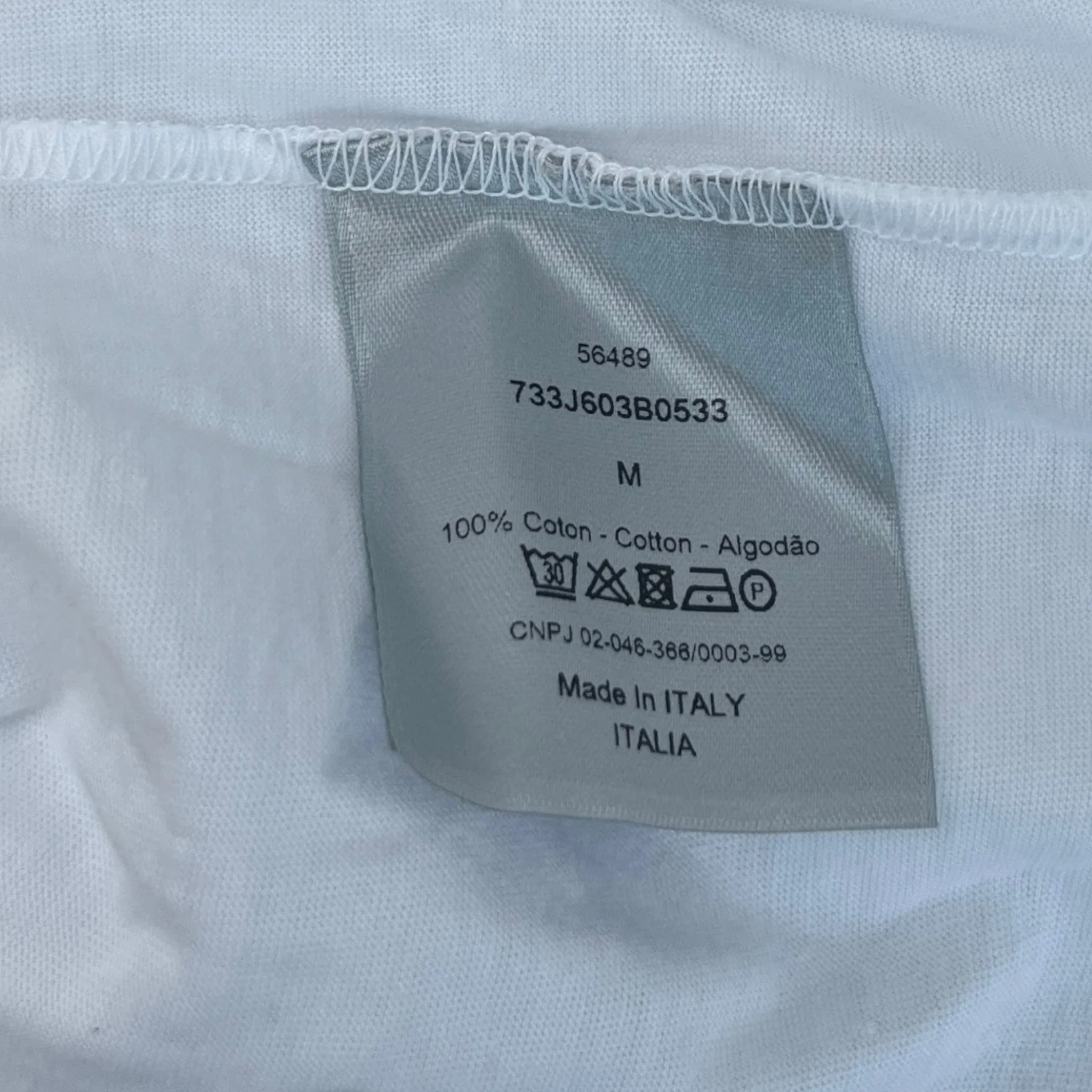 Men's Embroidered Bee T-Shirt White Size M - Image 6