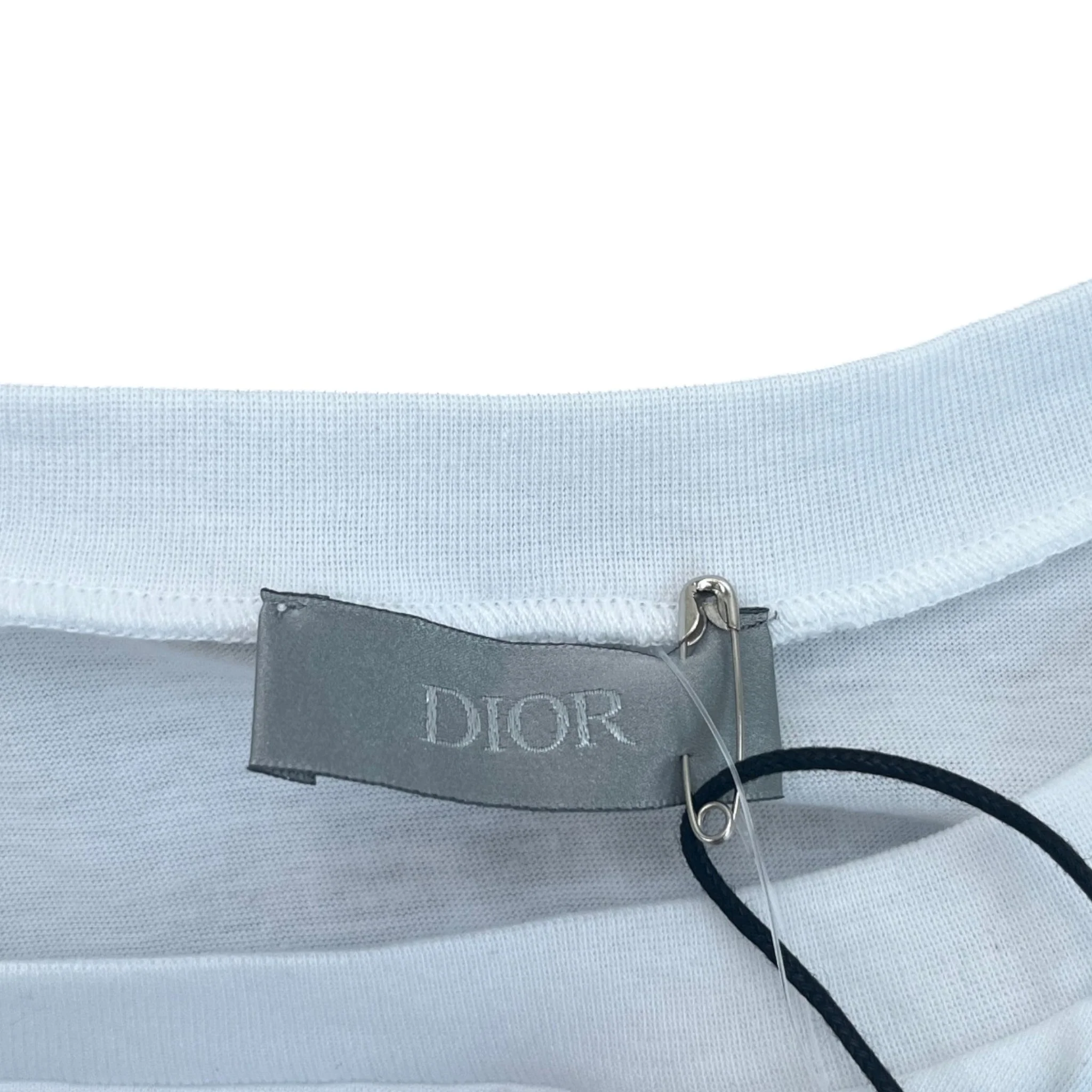 Men's Embroidered Bee T-Shirt White Size M - Image 7