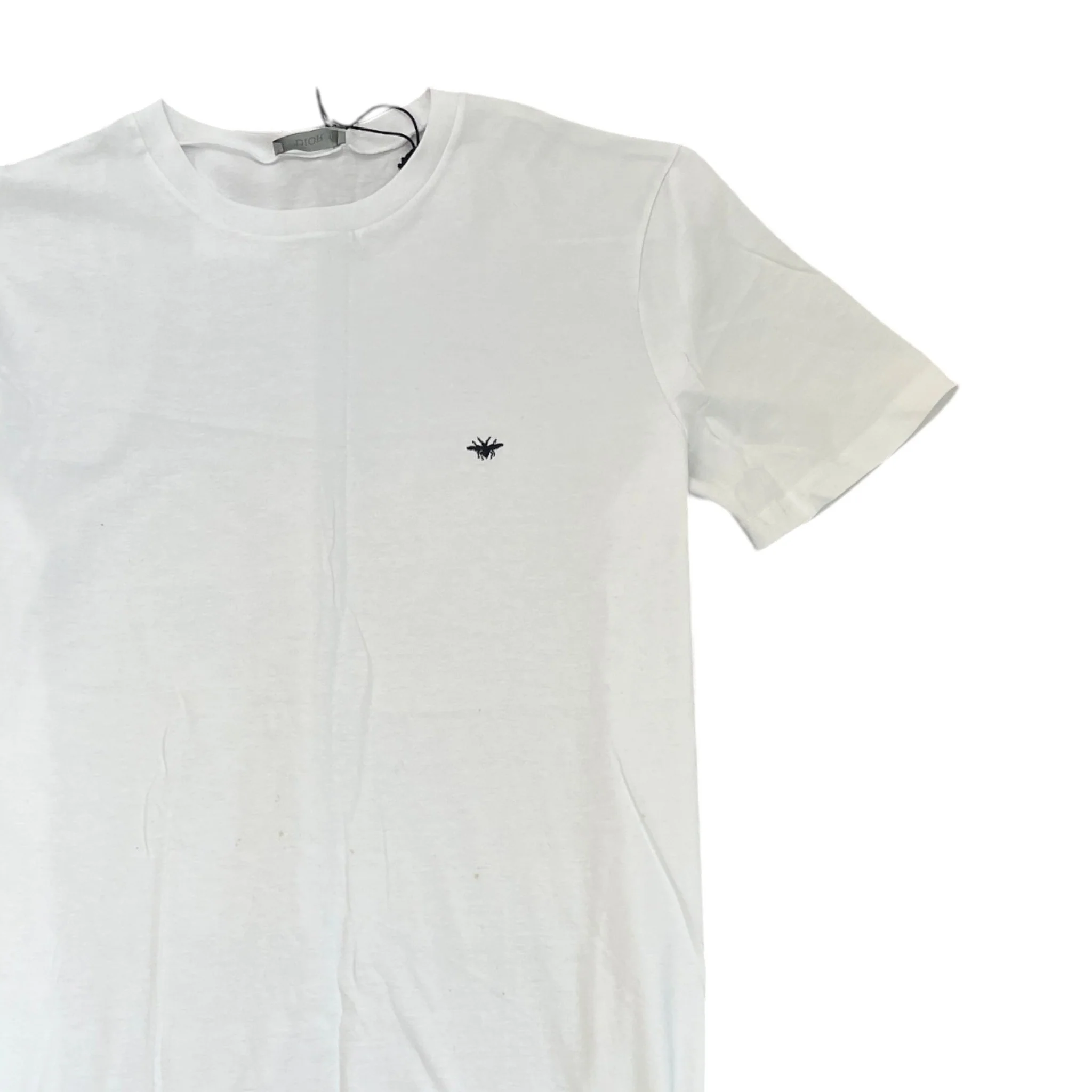 Men's Embroidered Bee T-Shirt White Size M - Image 3