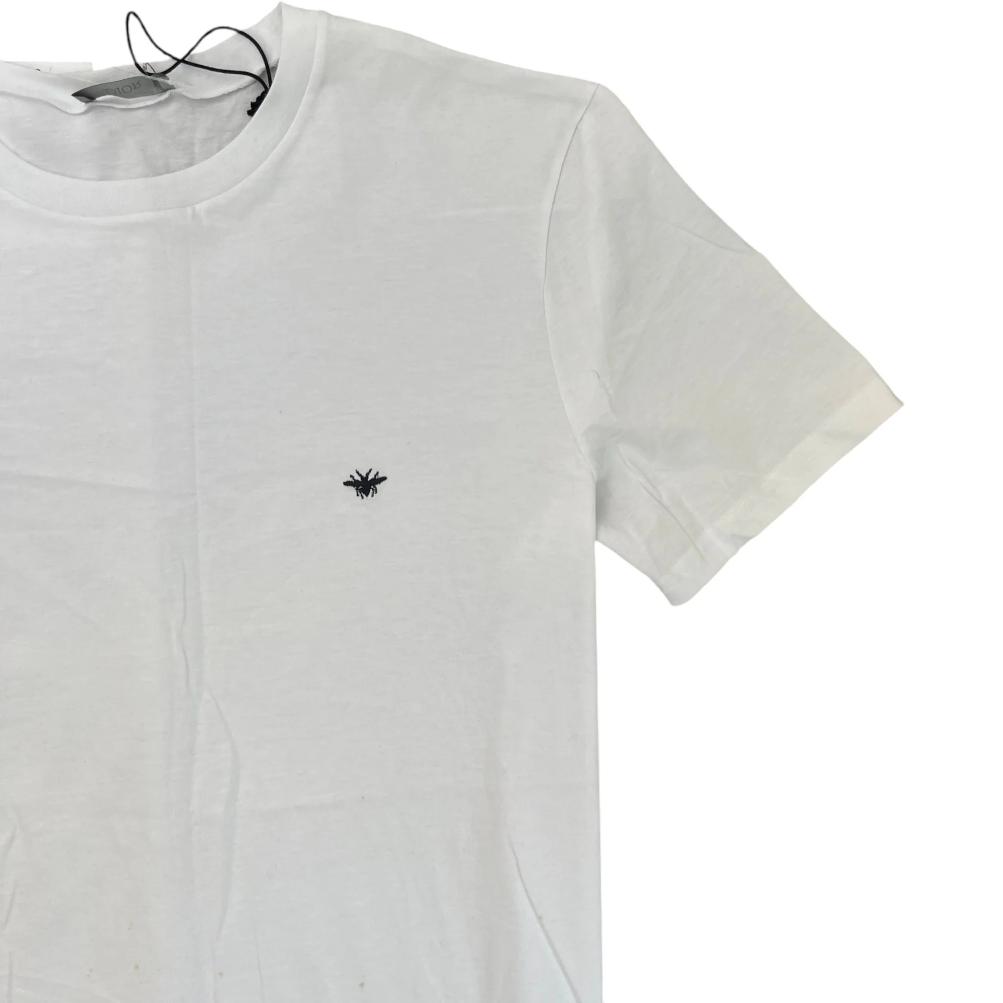 Men's Embroidered Bee T-Shirt White Size M - Image 5