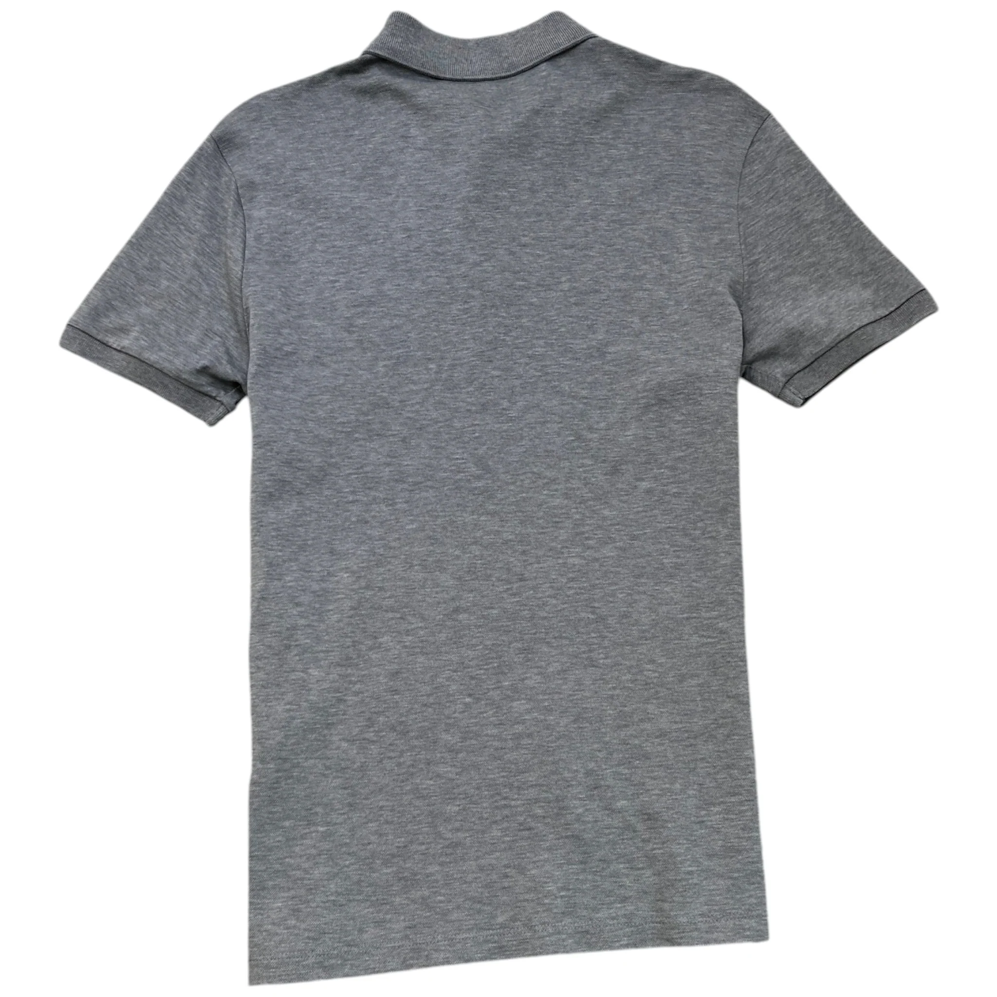 Men's Embroidered Circle Logo Polo Shirt Grey Size S - Image 2