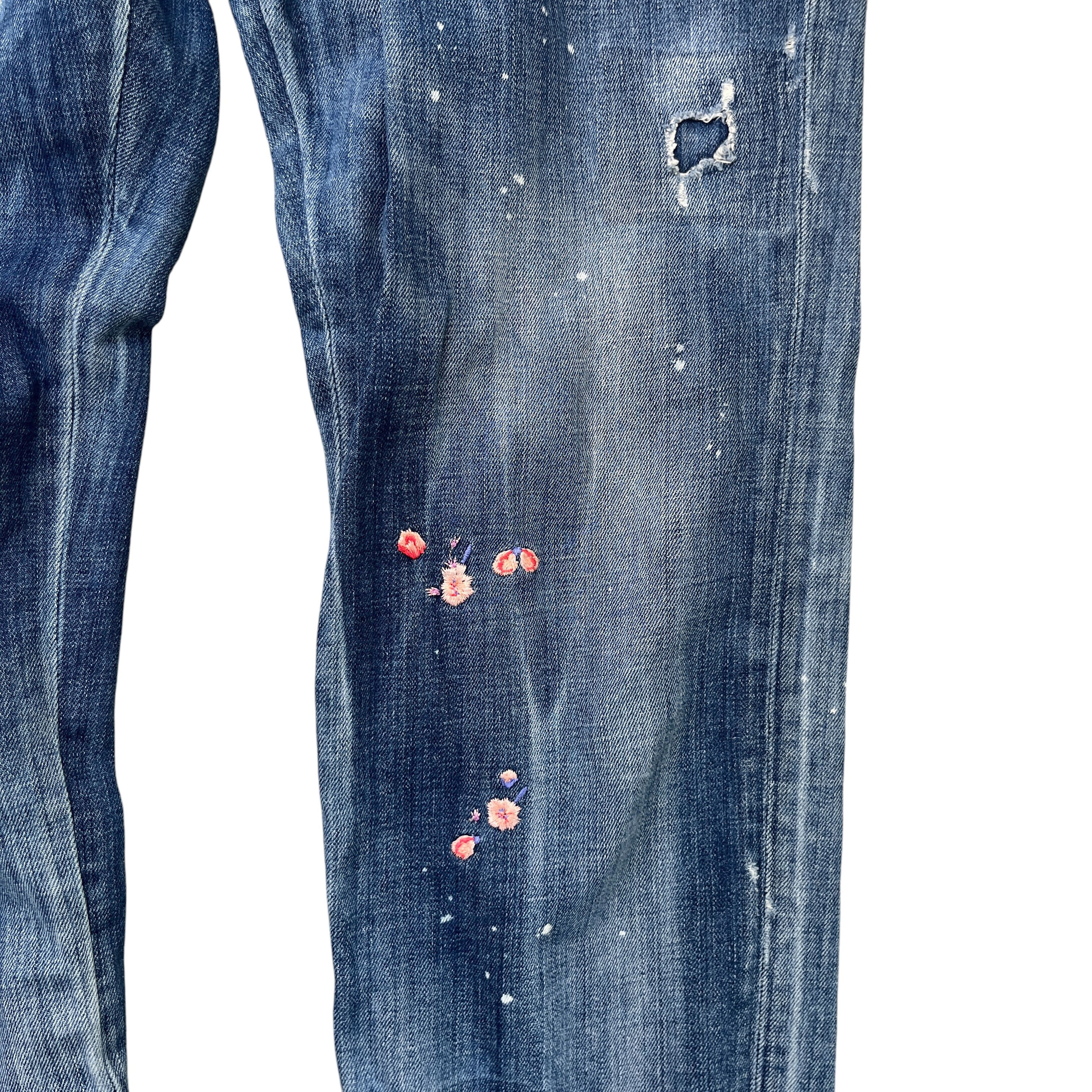 Men's Embroidered Cool Guy Jeans Blue Size IT 48 / UK 32 - Image 7