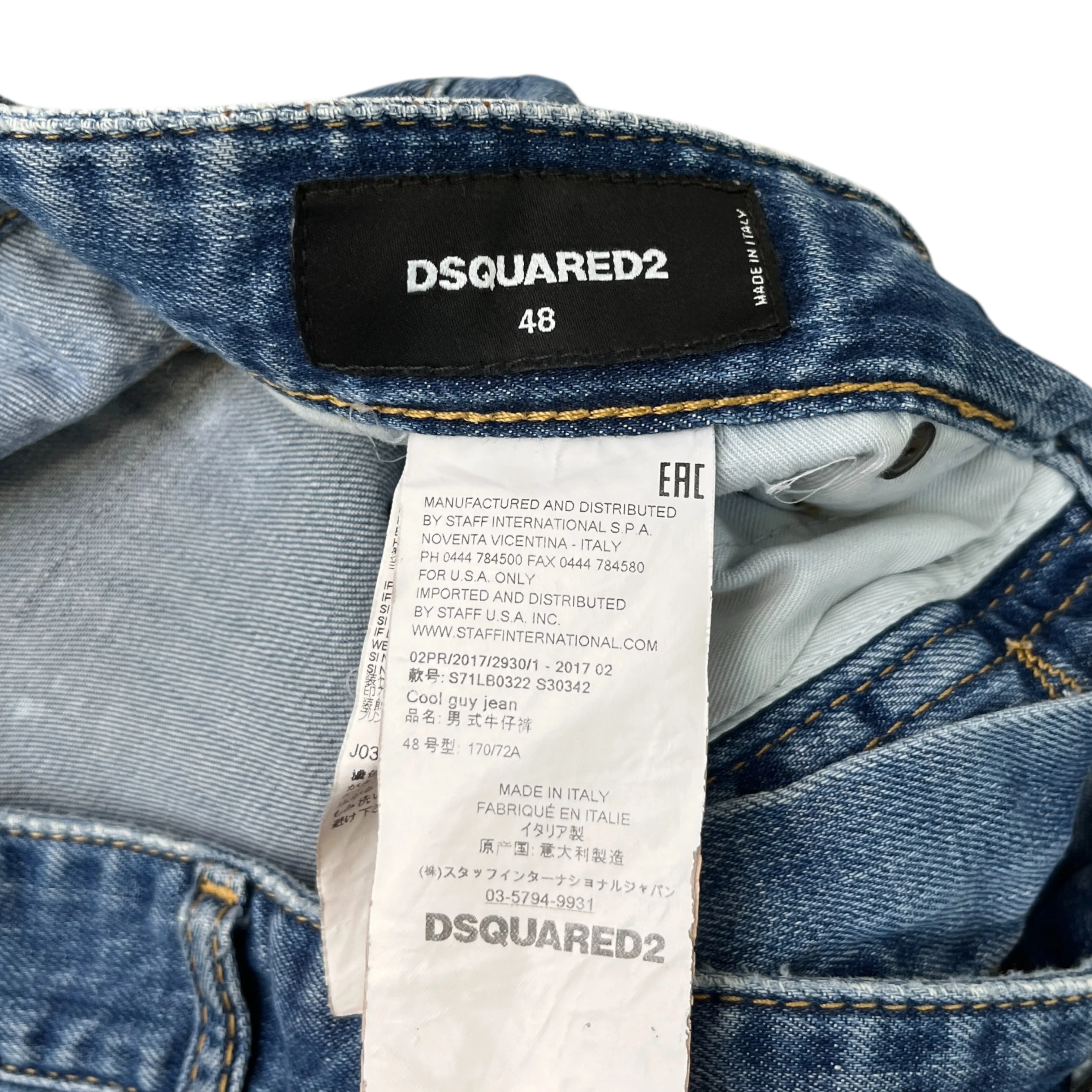 Men's Embroidered Cool Guy Jeans Blue Size IT 48 / UK 32 - Image 8