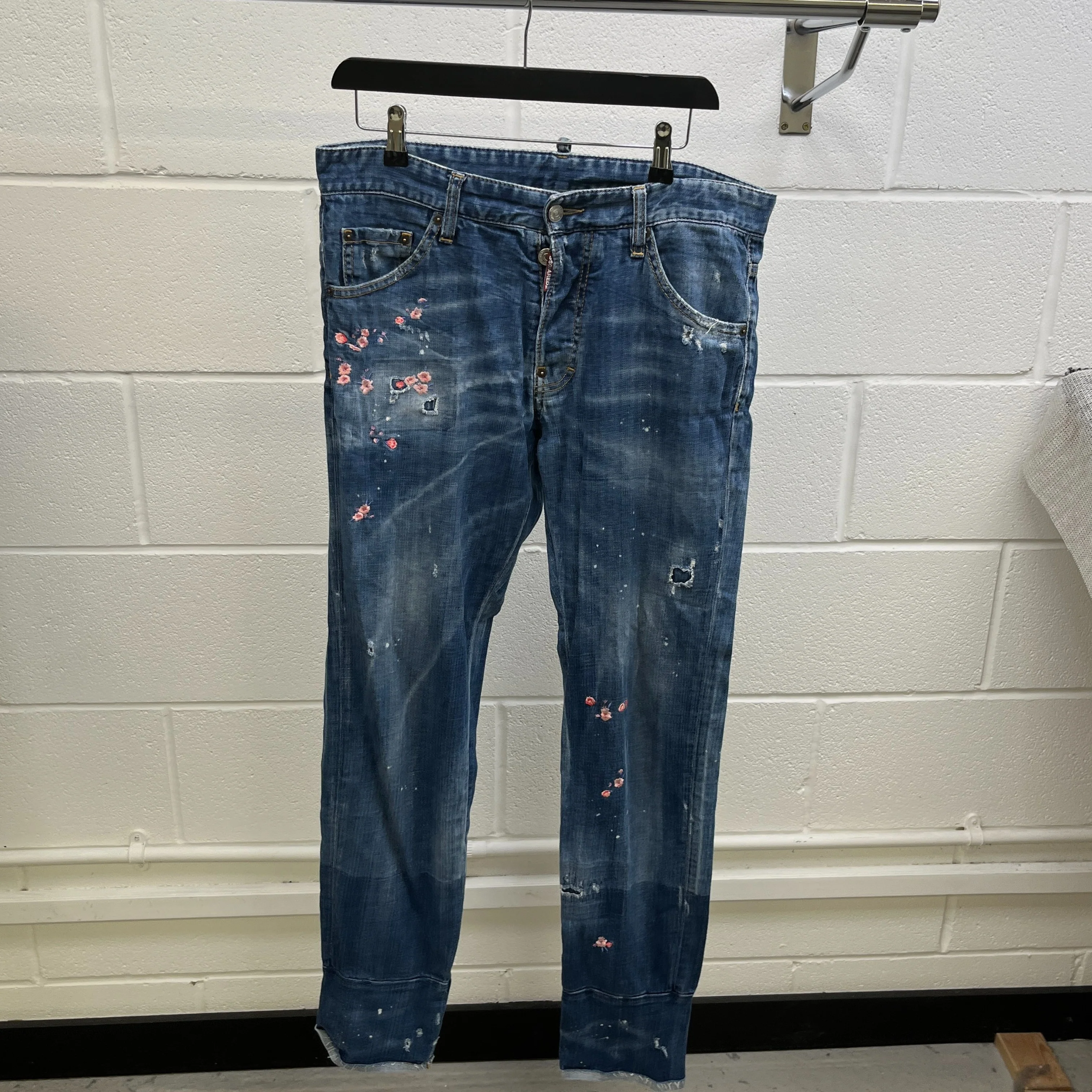 Men's Embroidered Cool Guy Jeans Blue Size IT 48 / UK 32 - Image 9