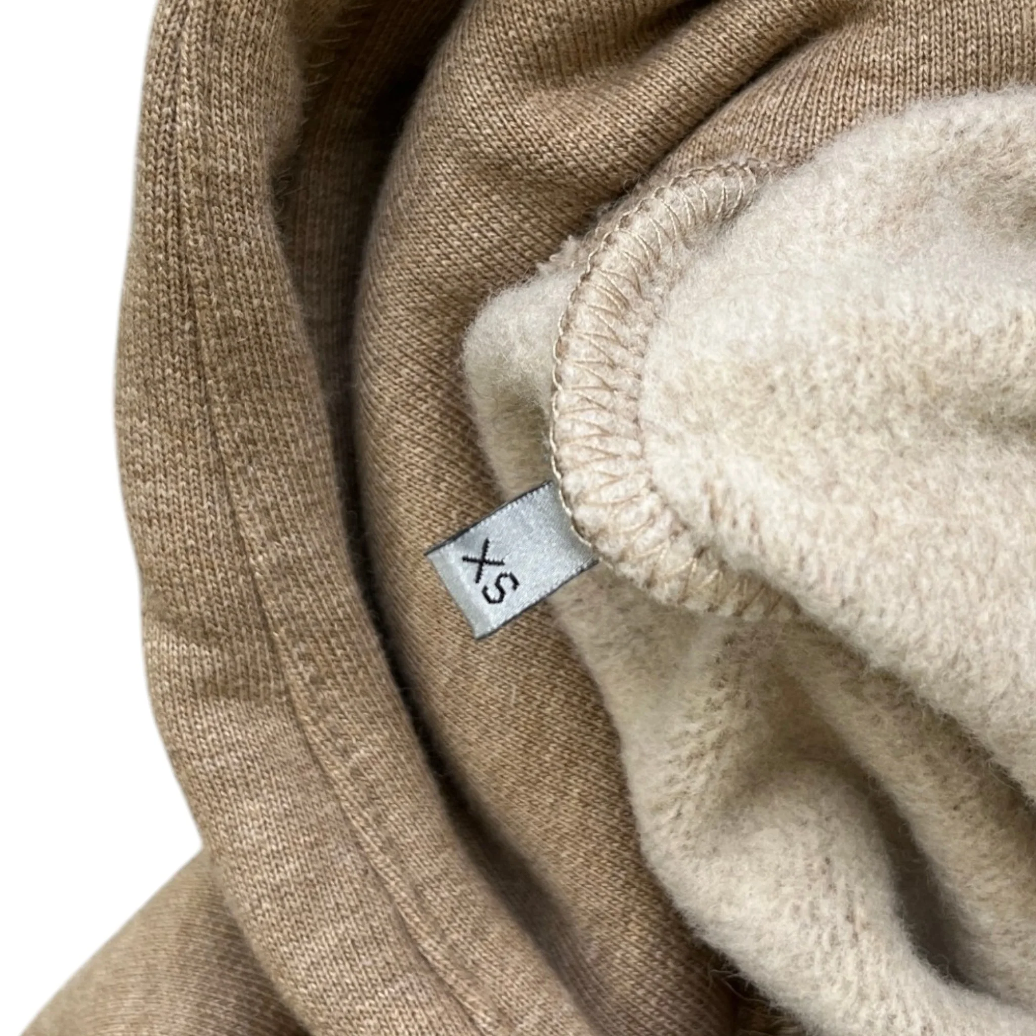 Men's Embroidered Logo Hoodie Beige Size XS - Image 7