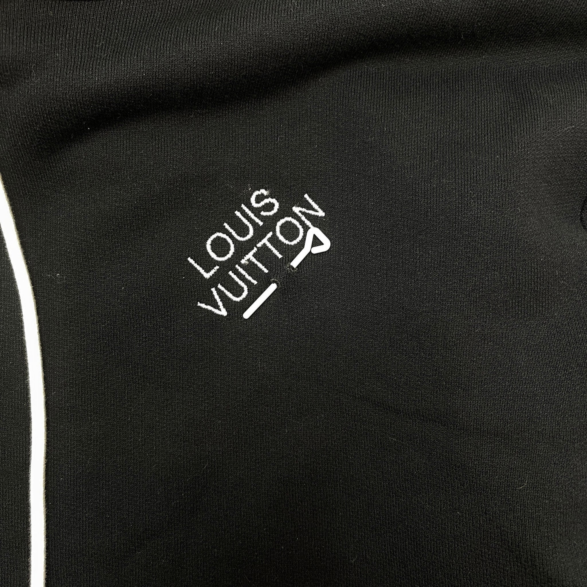 Men's Embroidered Logo Hoodie Black Size L - Image 5