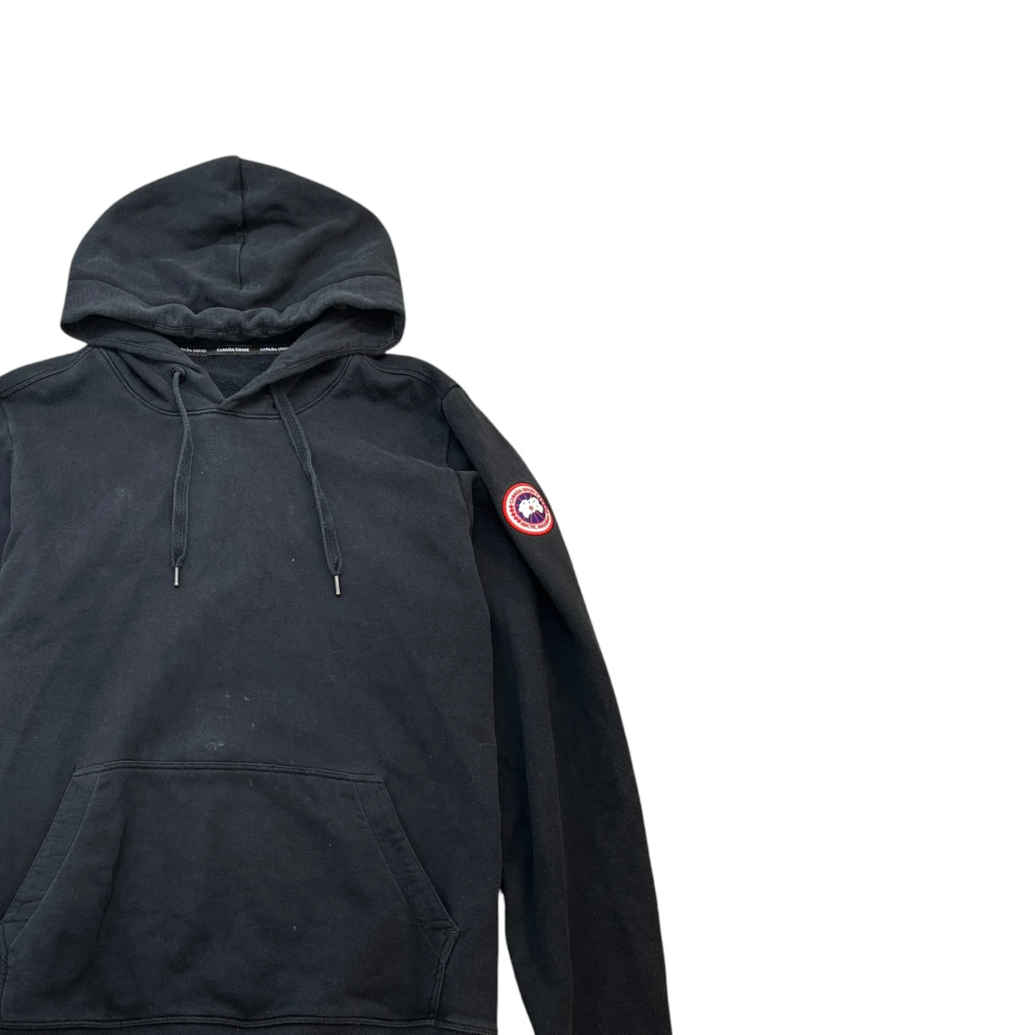 Men's Embroidered Logo Hoodie Black Size L - Image 3