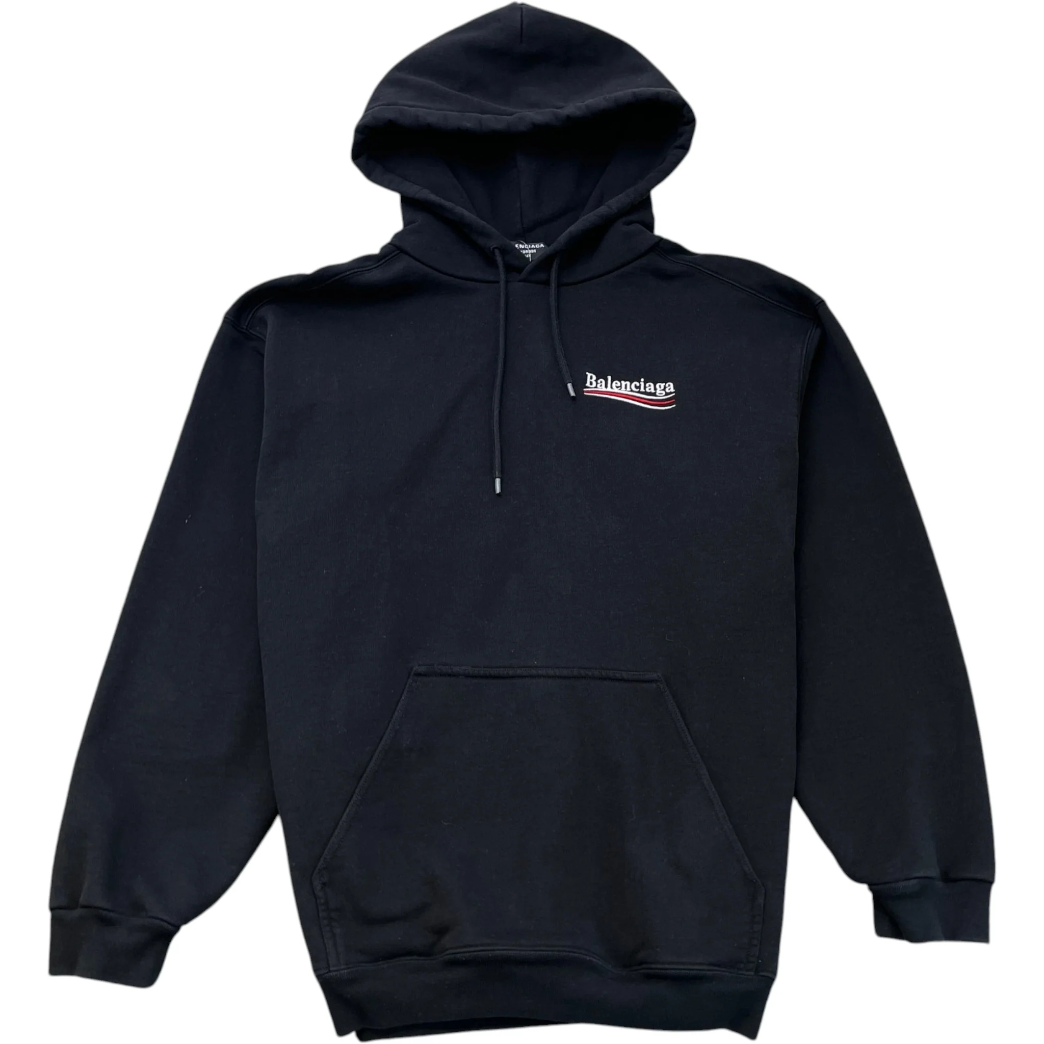 Men's Embroidered Logo Hoodie Black Size L