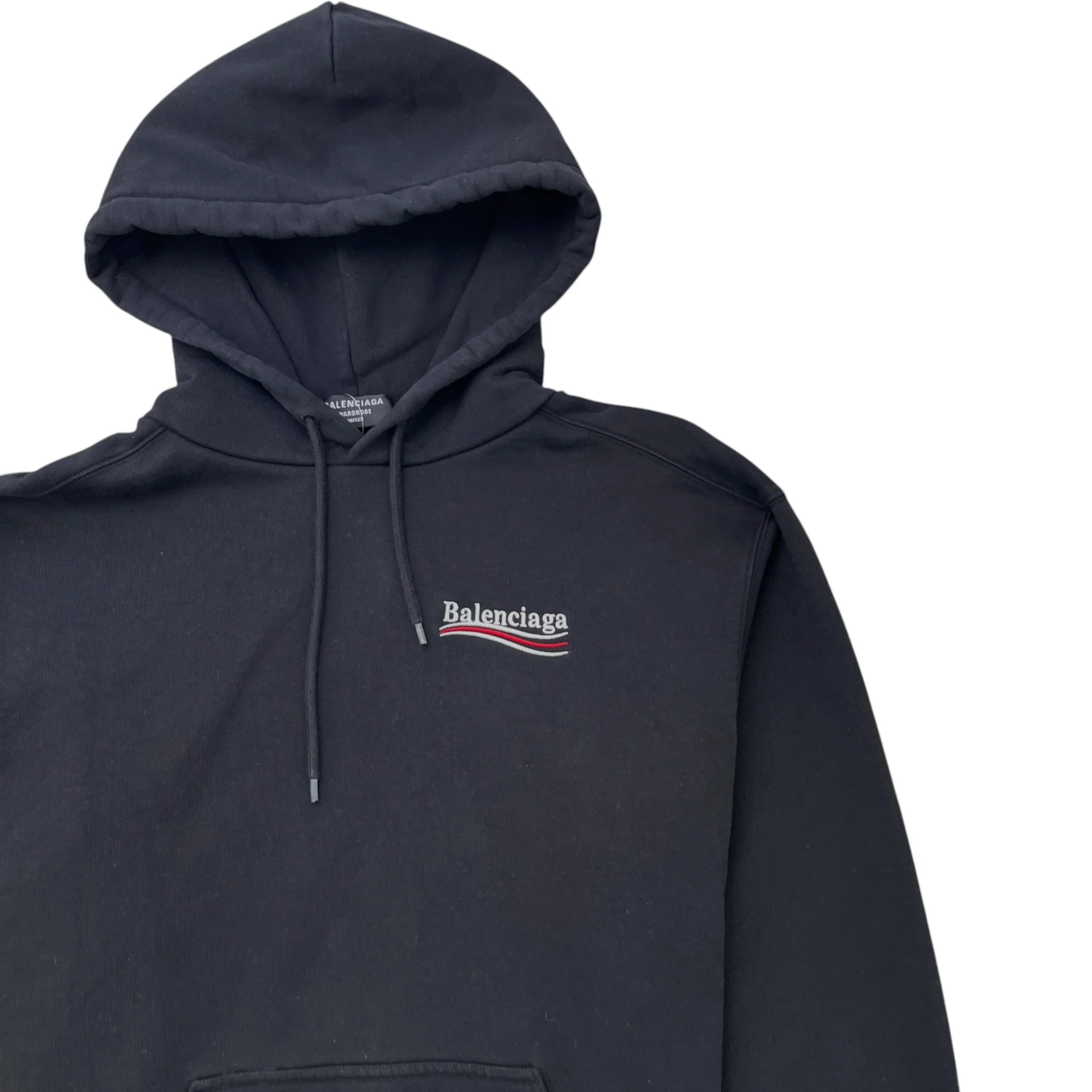 Men's Embroidered Logo Hoodie Black Size L - Image 5