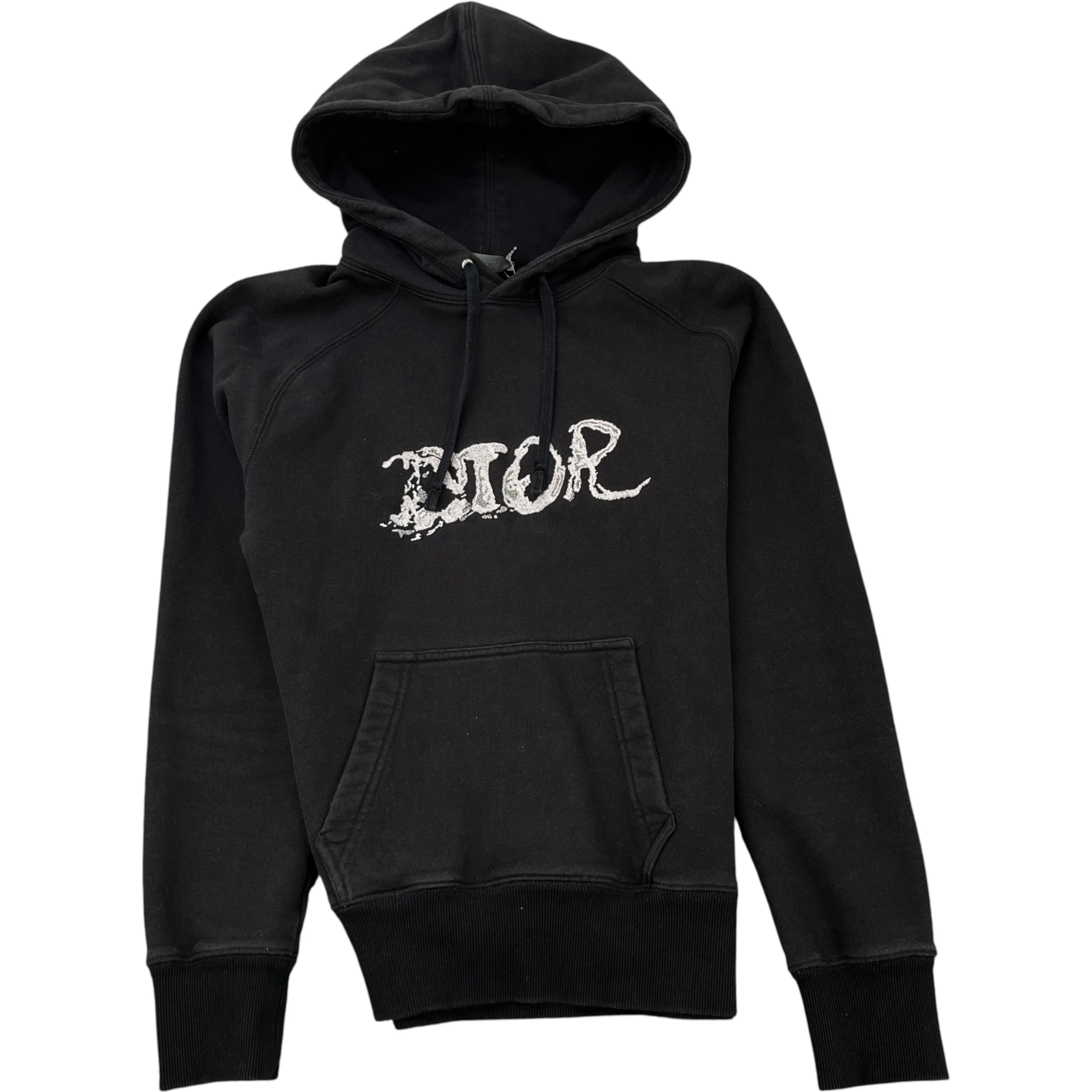 Men's Embroidered Logo Hoodie Black Size S