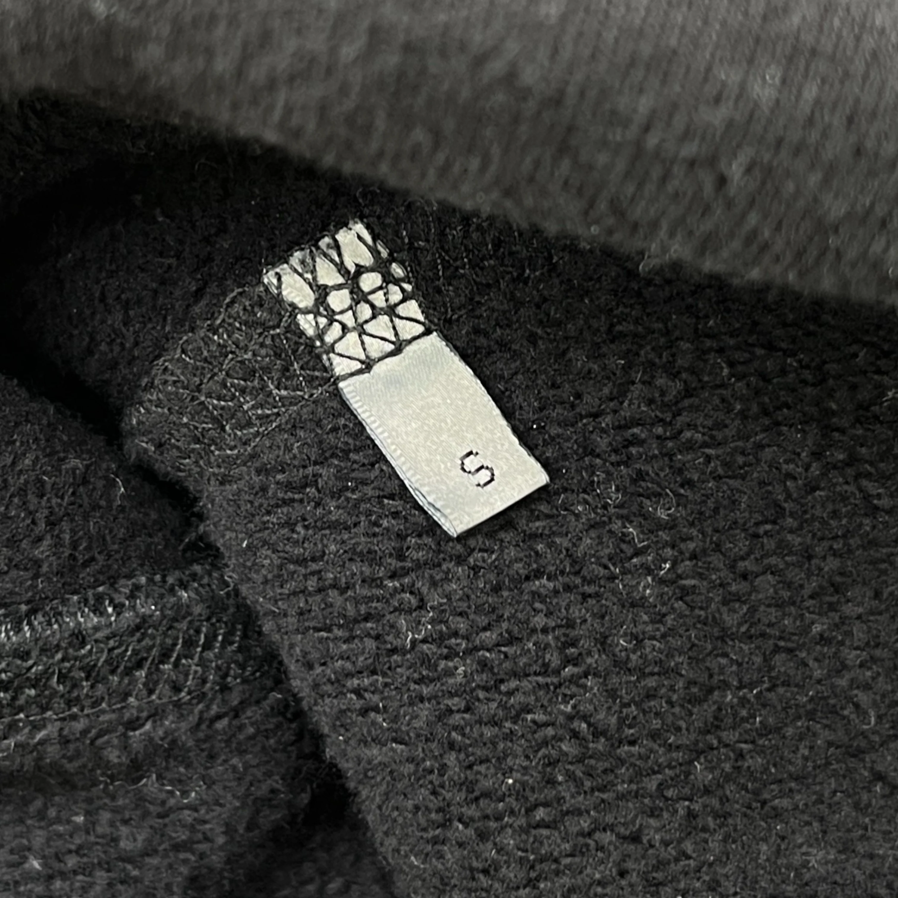 Men's Embroidered Logo Hoodie Black Size S - Image 6