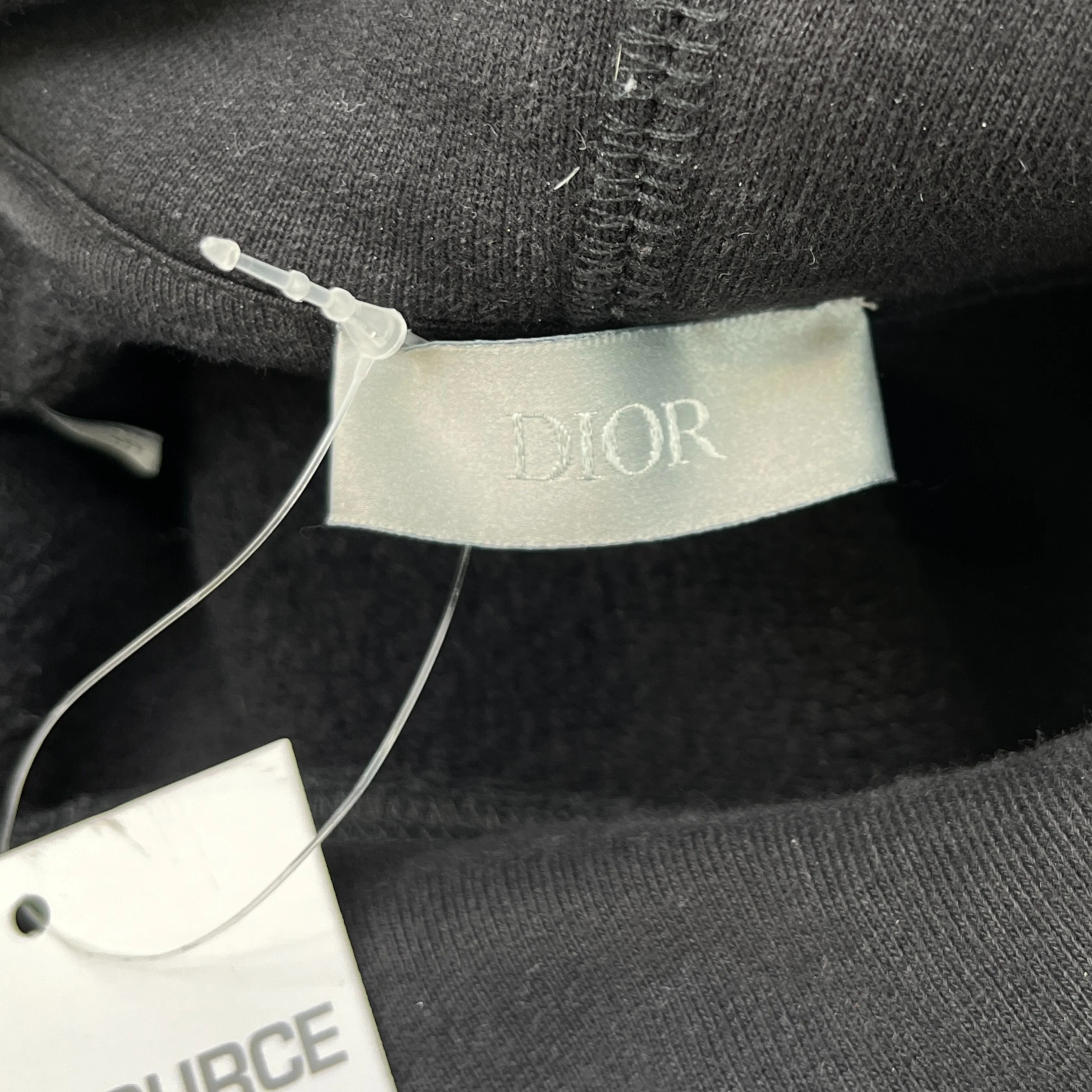 Men's Embroidered Logo Hoodie Black Size S - Image 7