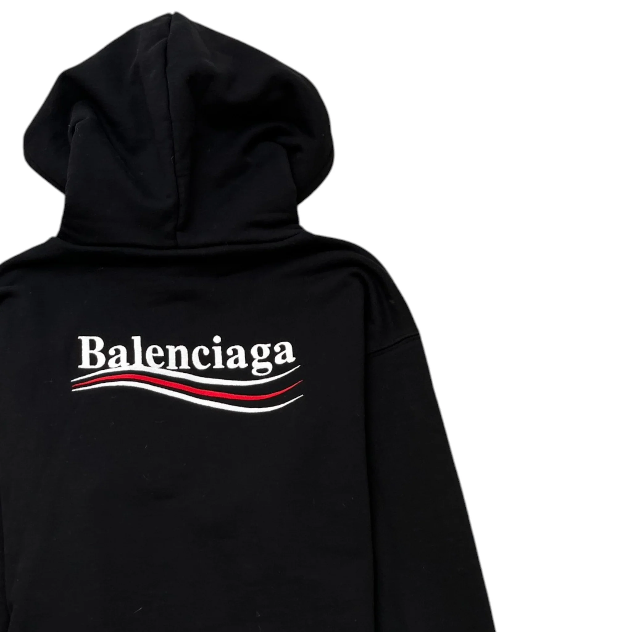 Men's Embroidered Logo Hoodie Black Size S - Image 4