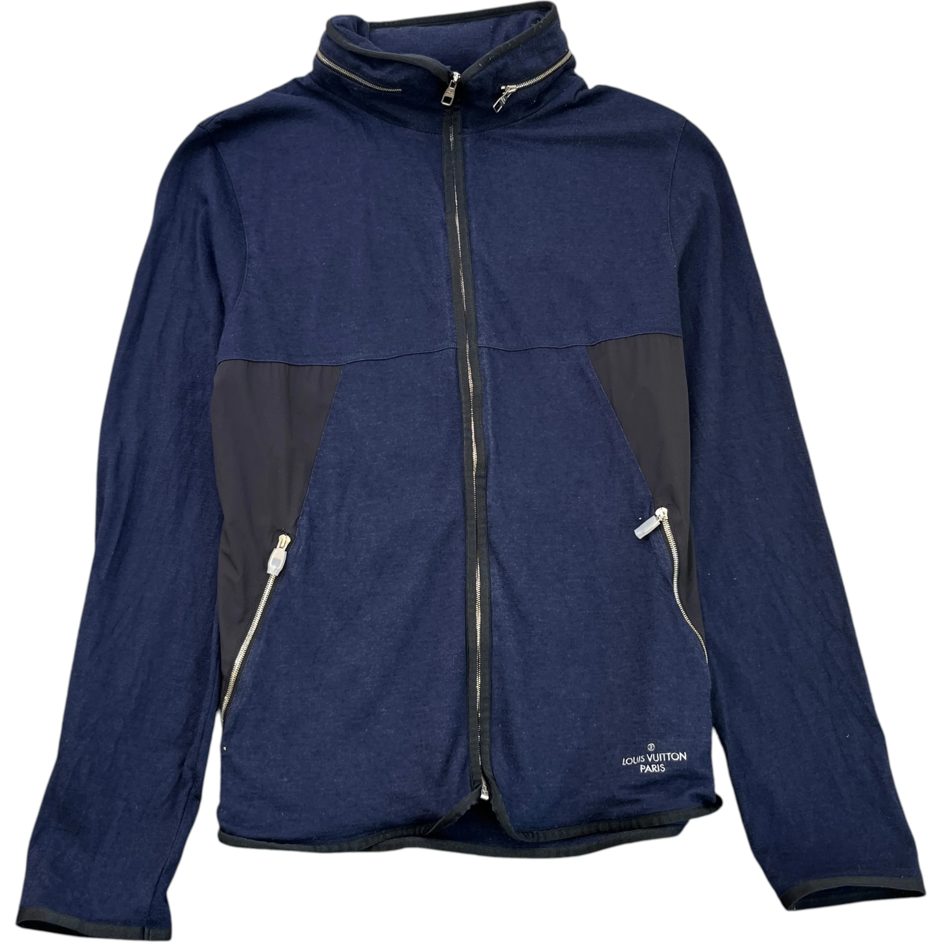 Men's Embroidered Logo Jacket Navy Size M
