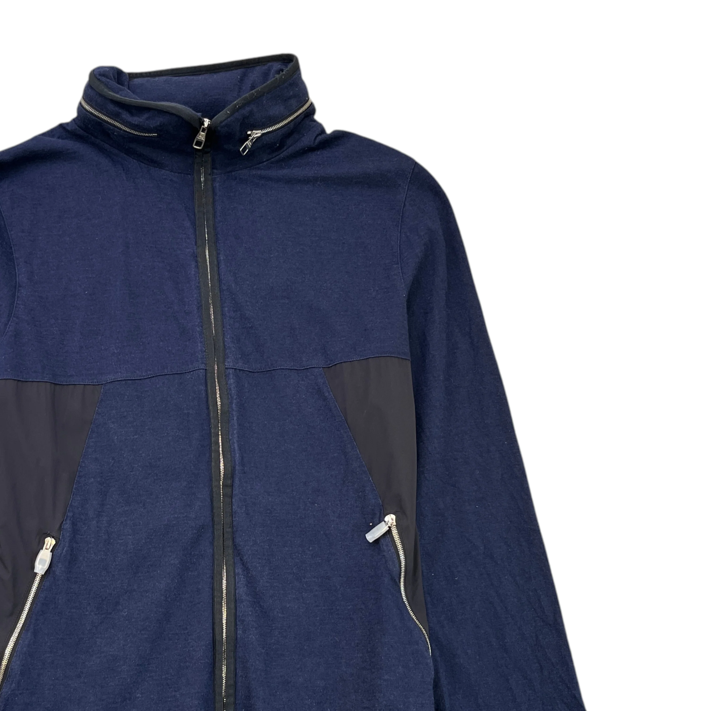 Men's Embroidered Logo Jacket Navy Size M - Image 3