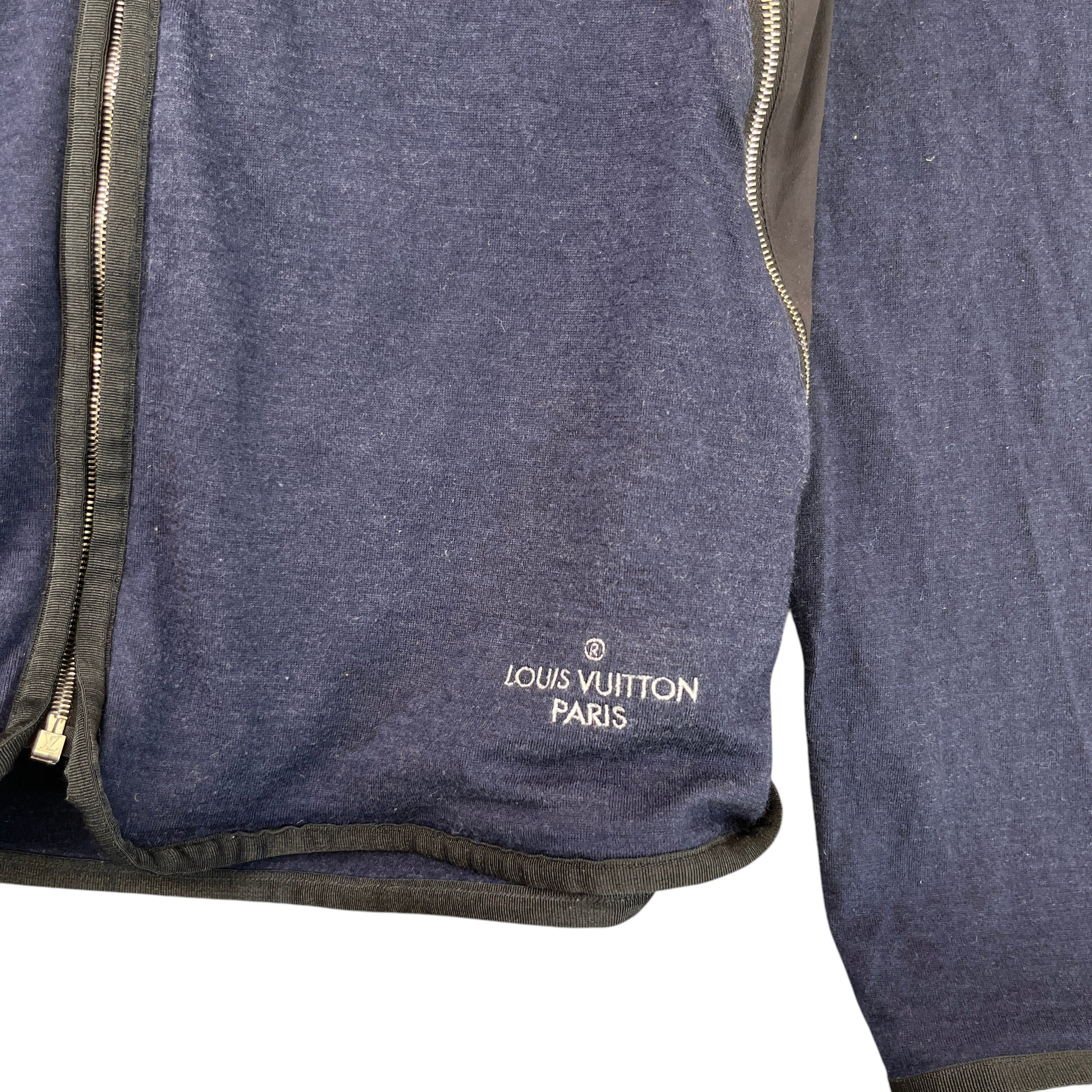Men's Embroidered Logo Jacket Navy Size M - Image 5
