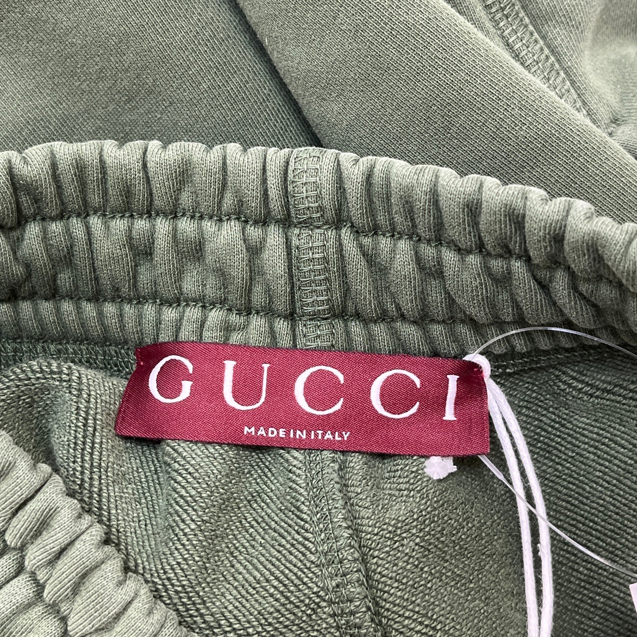 Men's Embroidered Logo Joggers Green Size M - Image 7