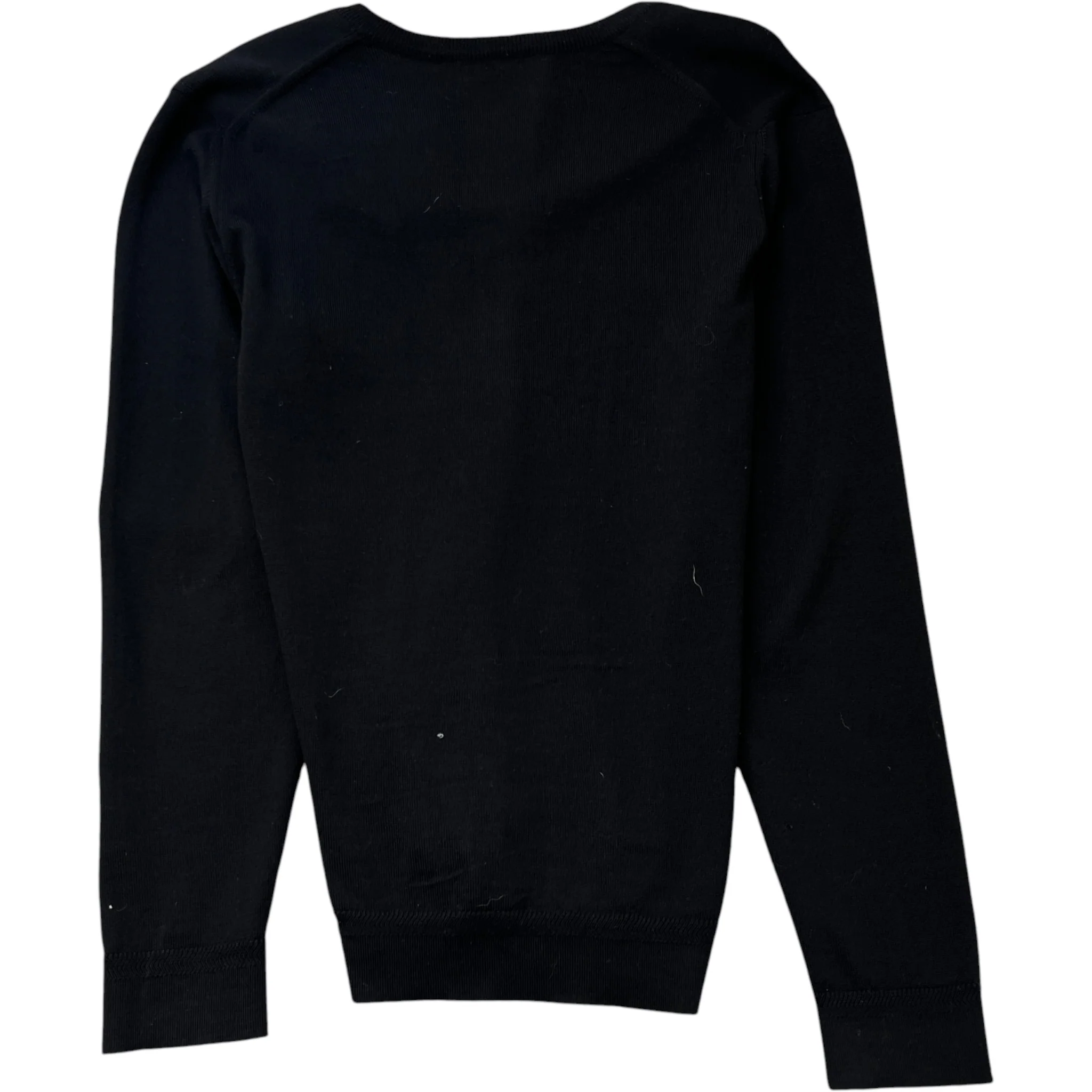 Men's Embroidered Logo Jumper Black Size M - Image 2