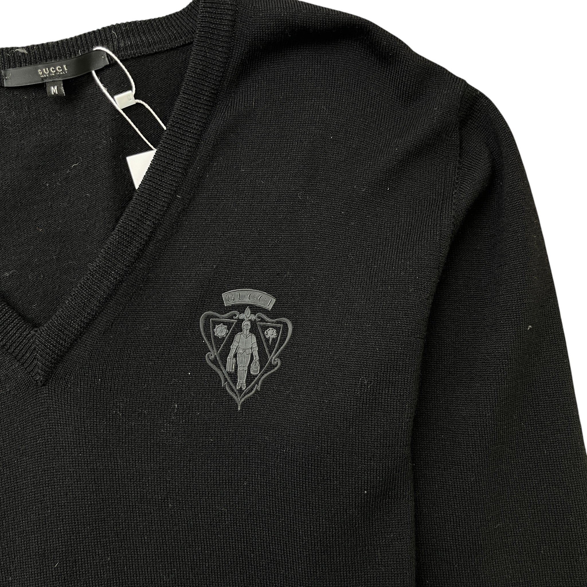 Men's Embroidered Logo Jumper Black Size M - Image 5