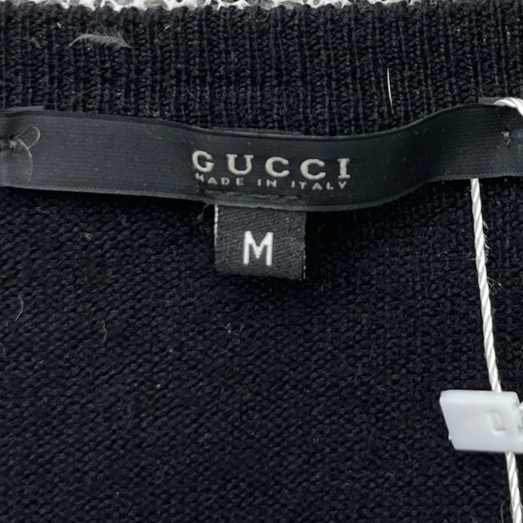 Men's Embroidered Logo Jumper Black Size M - Image 7