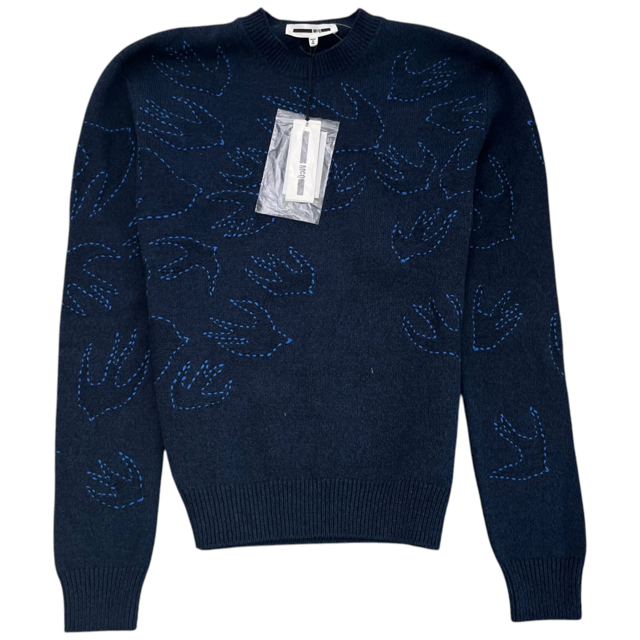 Men's Embroidered Logo Jumper Navy Size XXS