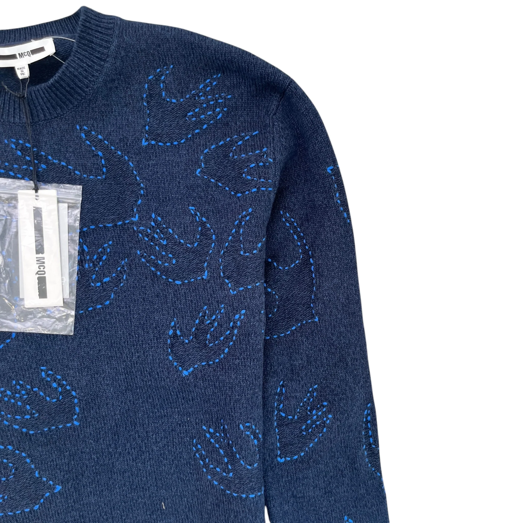 Men's Embroidered Logo Jumper Navy Size XXS - Image 5