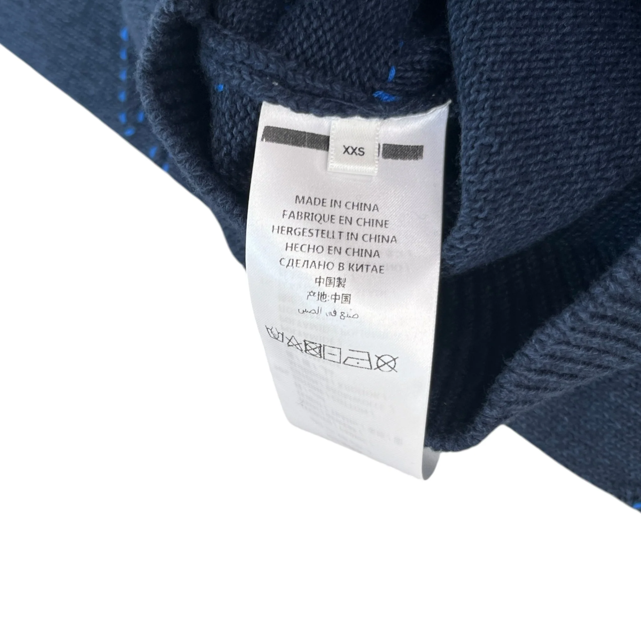 Men's Embroidered Logo Jumper Navy Size XXS - Image 8