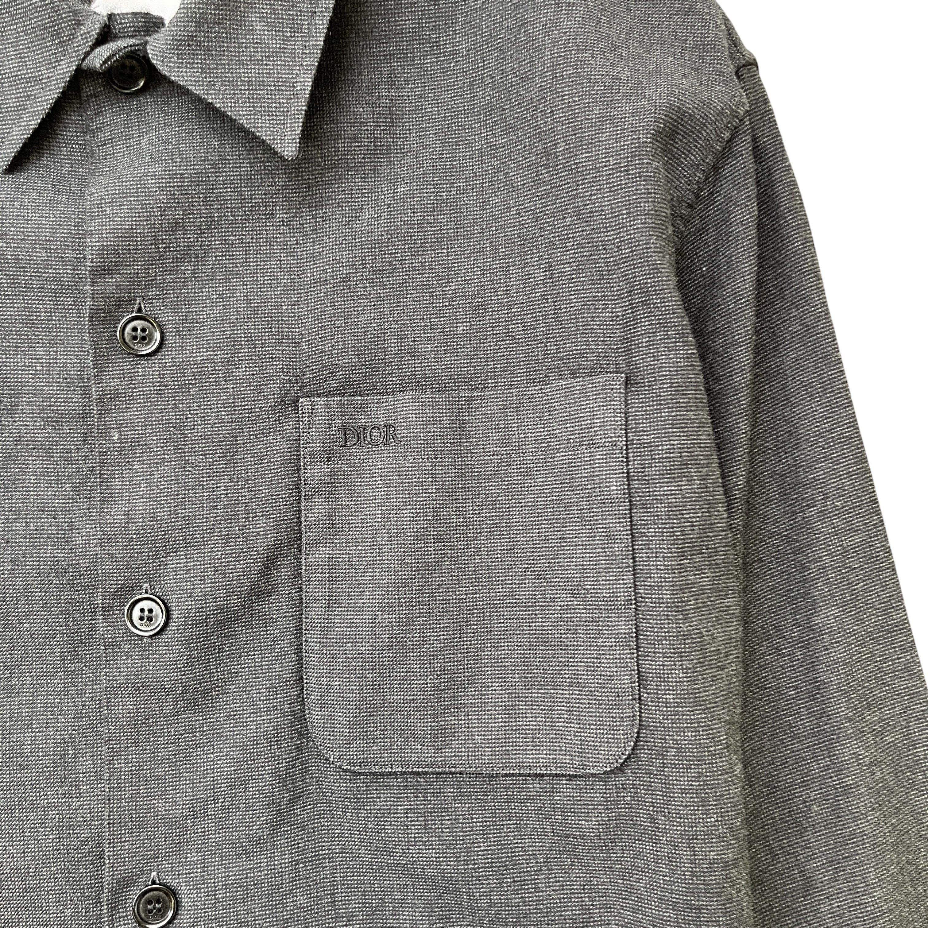 Men's Embroidered Logo Pocket Long Sleeve Shirt Navy Size IT 46 / UK S - Image 5