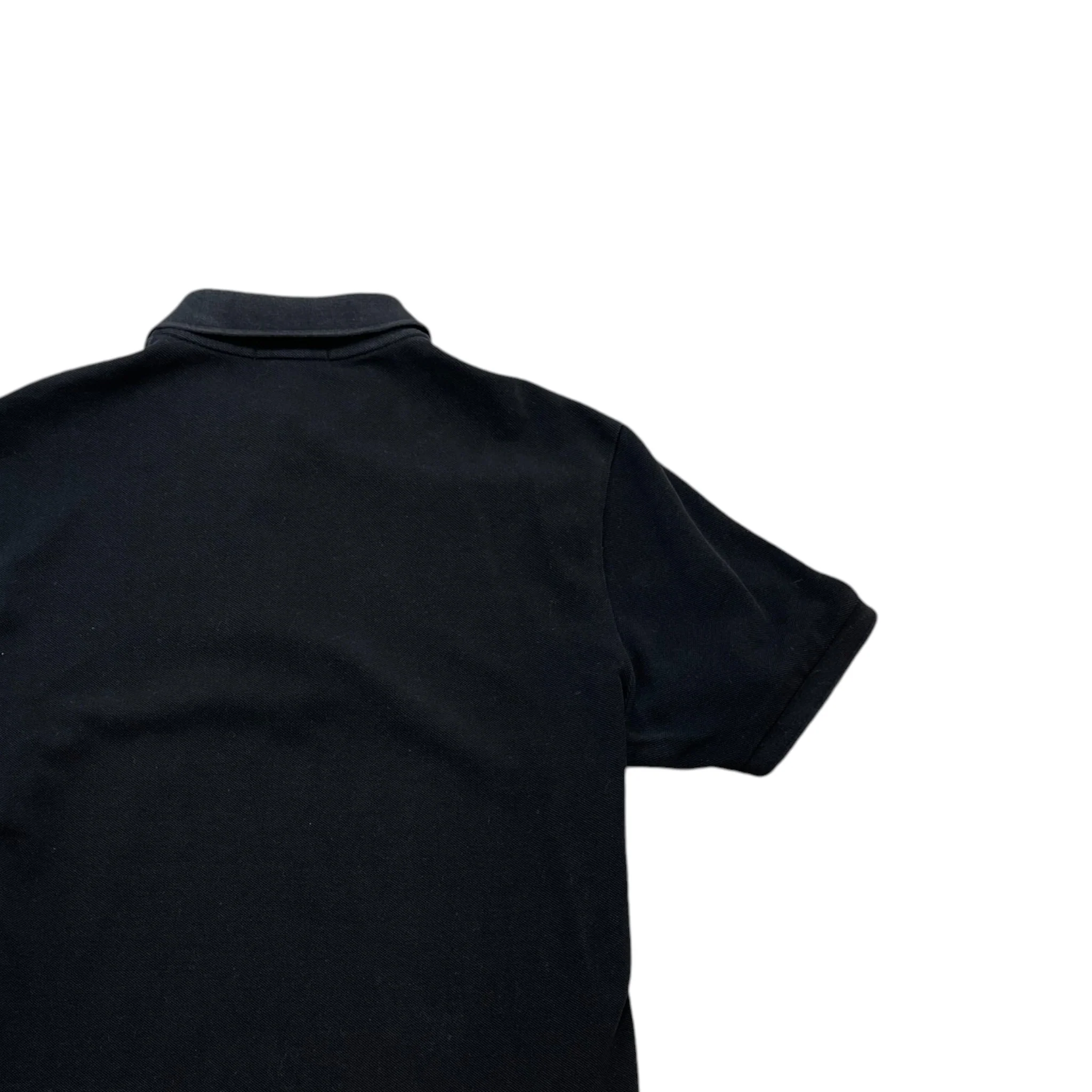 Men's Embroidered Logo Polo Shirt Black Size M - Image 4