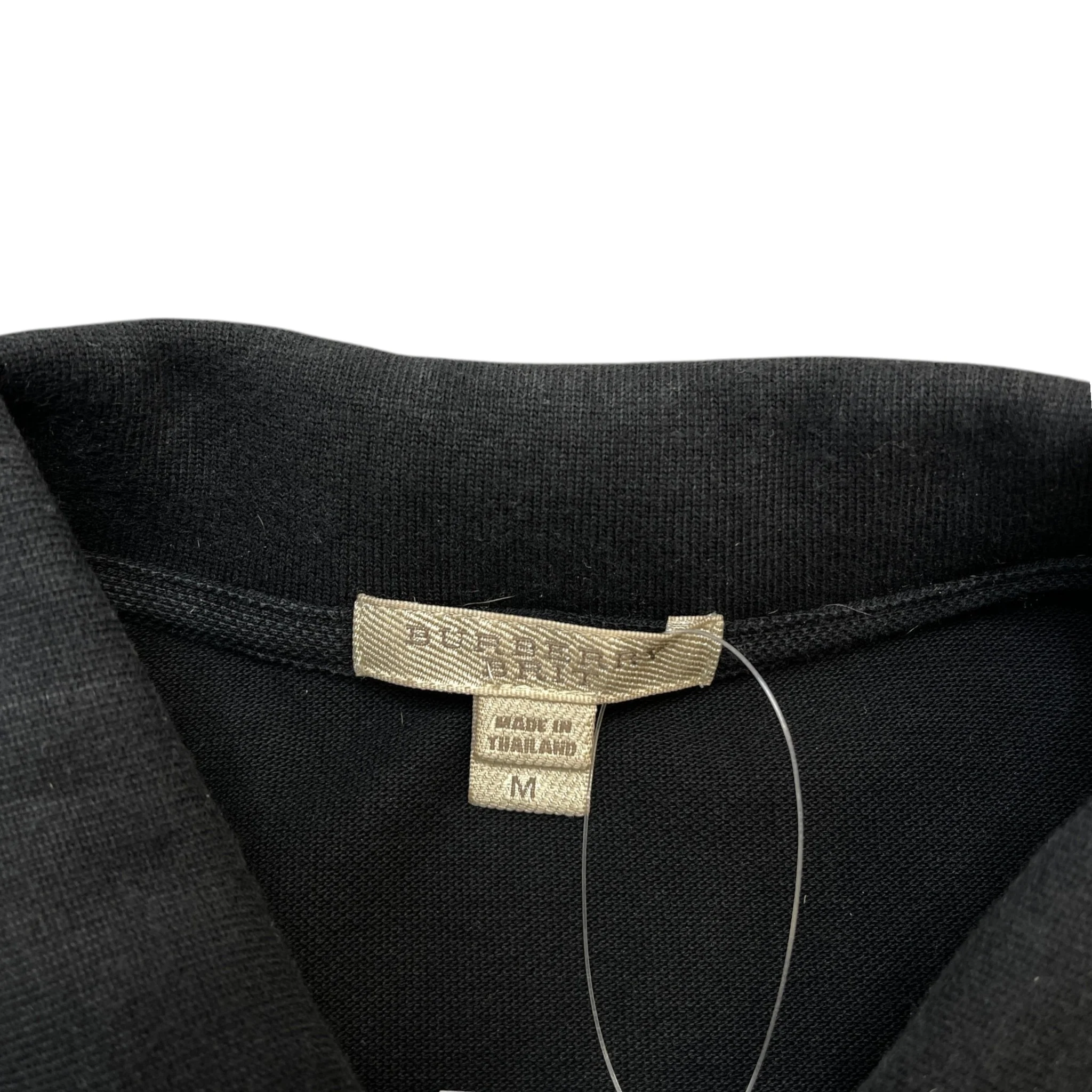 Men's Embroidered Logo Polo Shirt Black Size M - Image 5