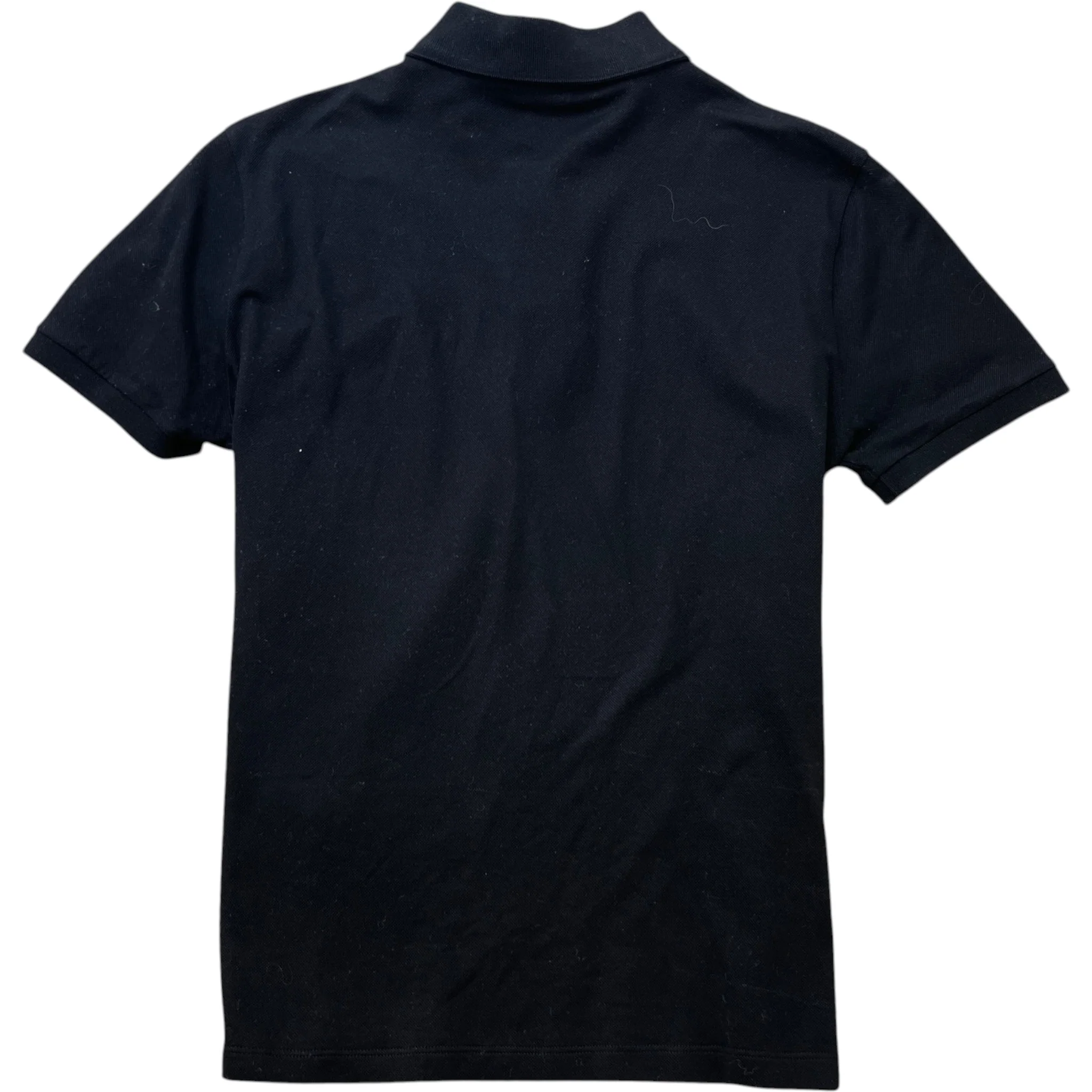 Men's Embroidered Logo Polo Shirt Black Size S - Image 2
