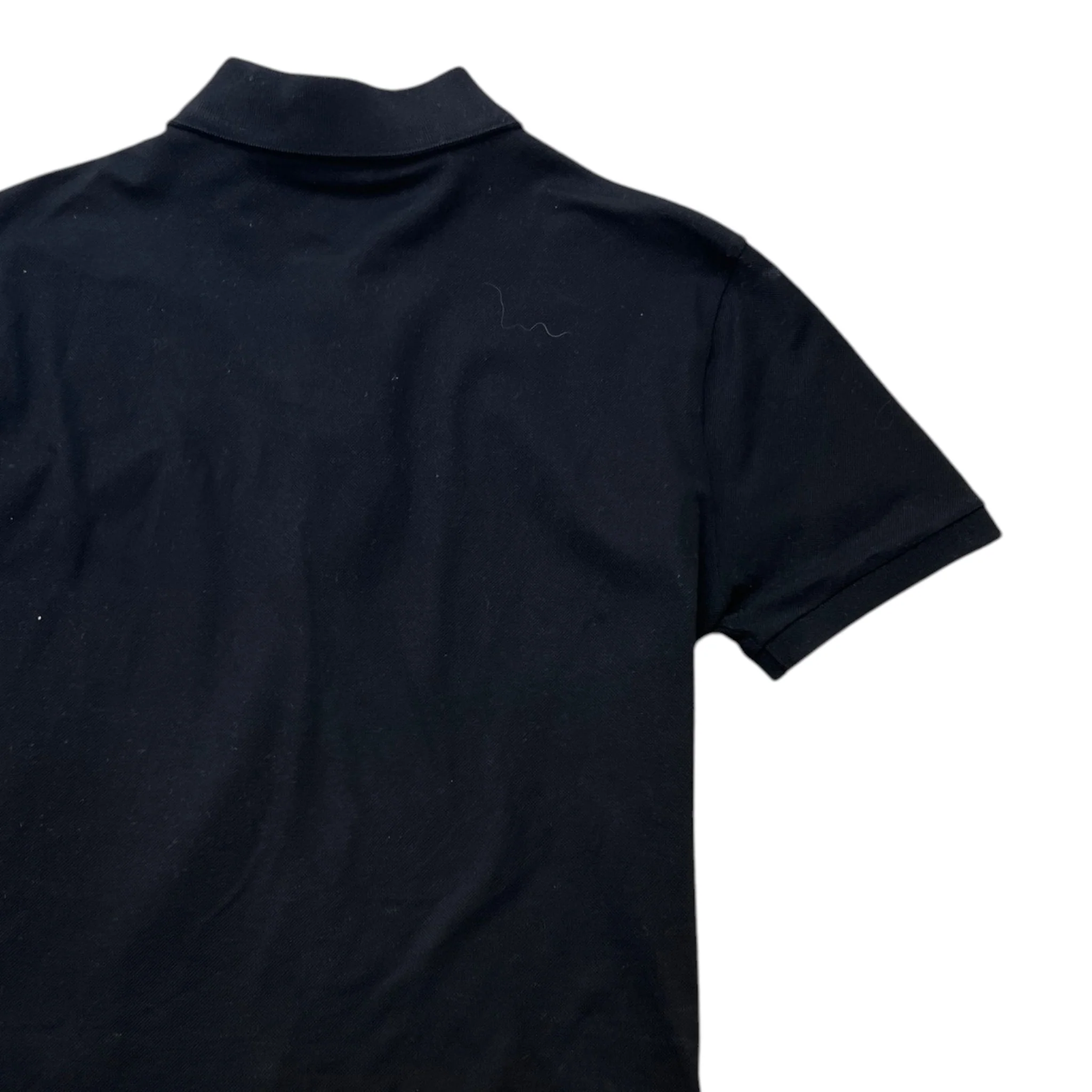 Men's Embroidered Logo Polo Shirt Black Size S - Image 4