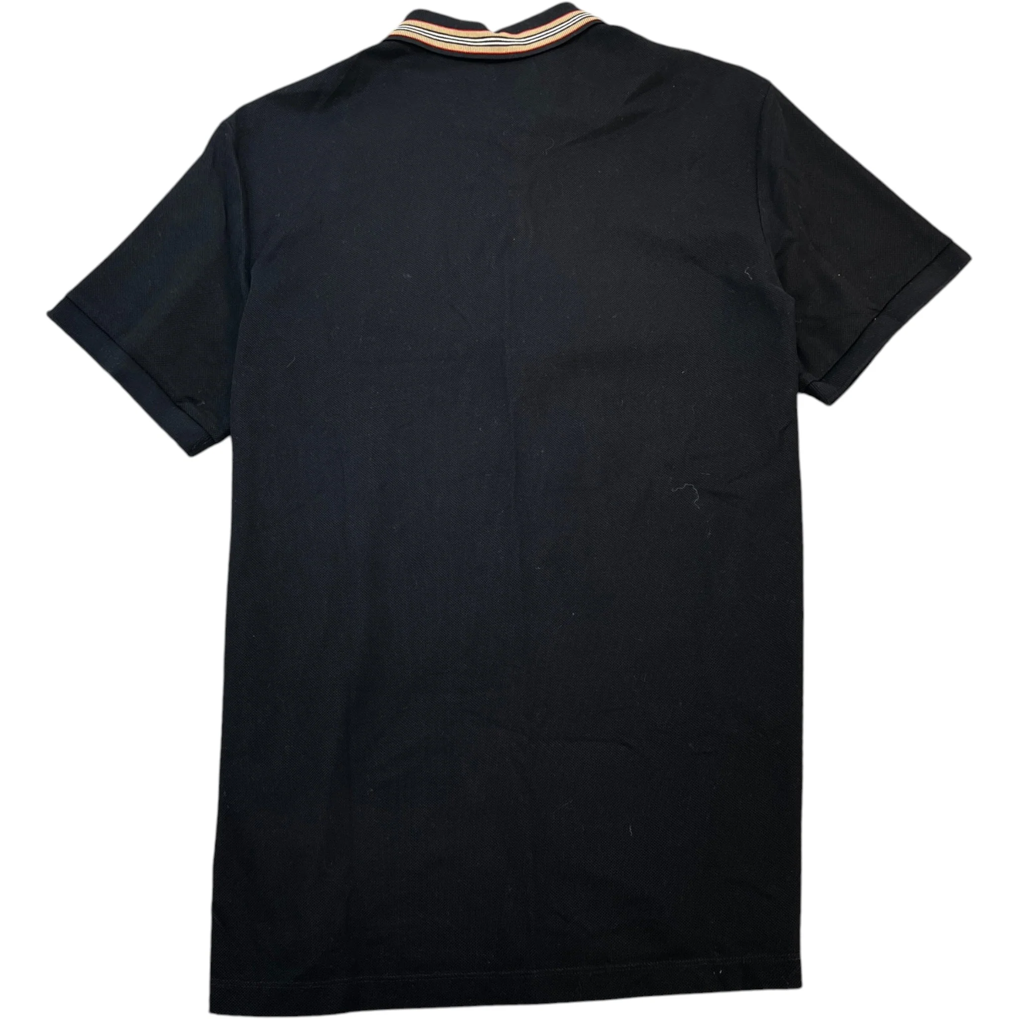 Men's Embroidered Logo Polo Shirt Black Size XL - Image 2