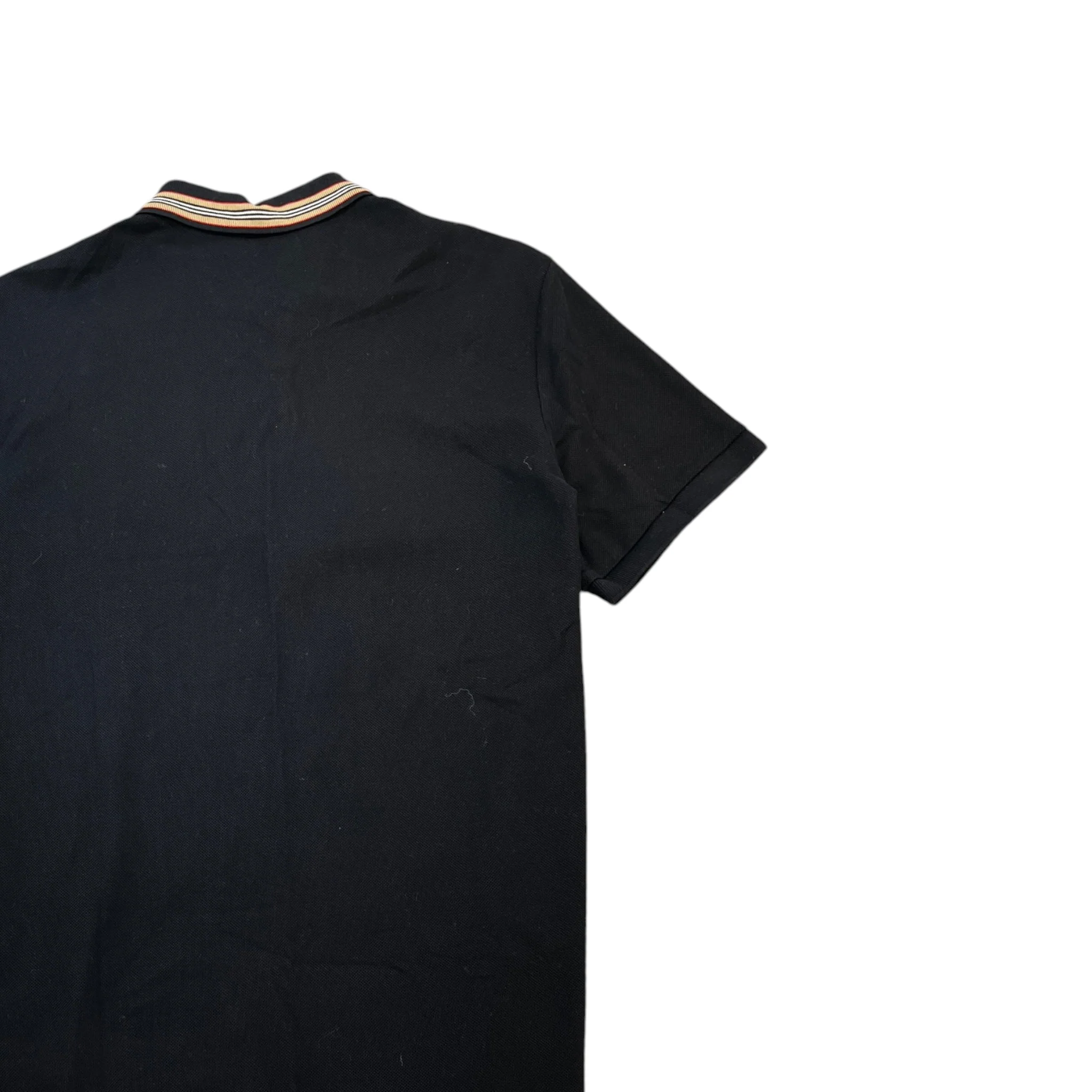 Men's Embroidered Logo Polo Shirt Black Size XL - Image 4