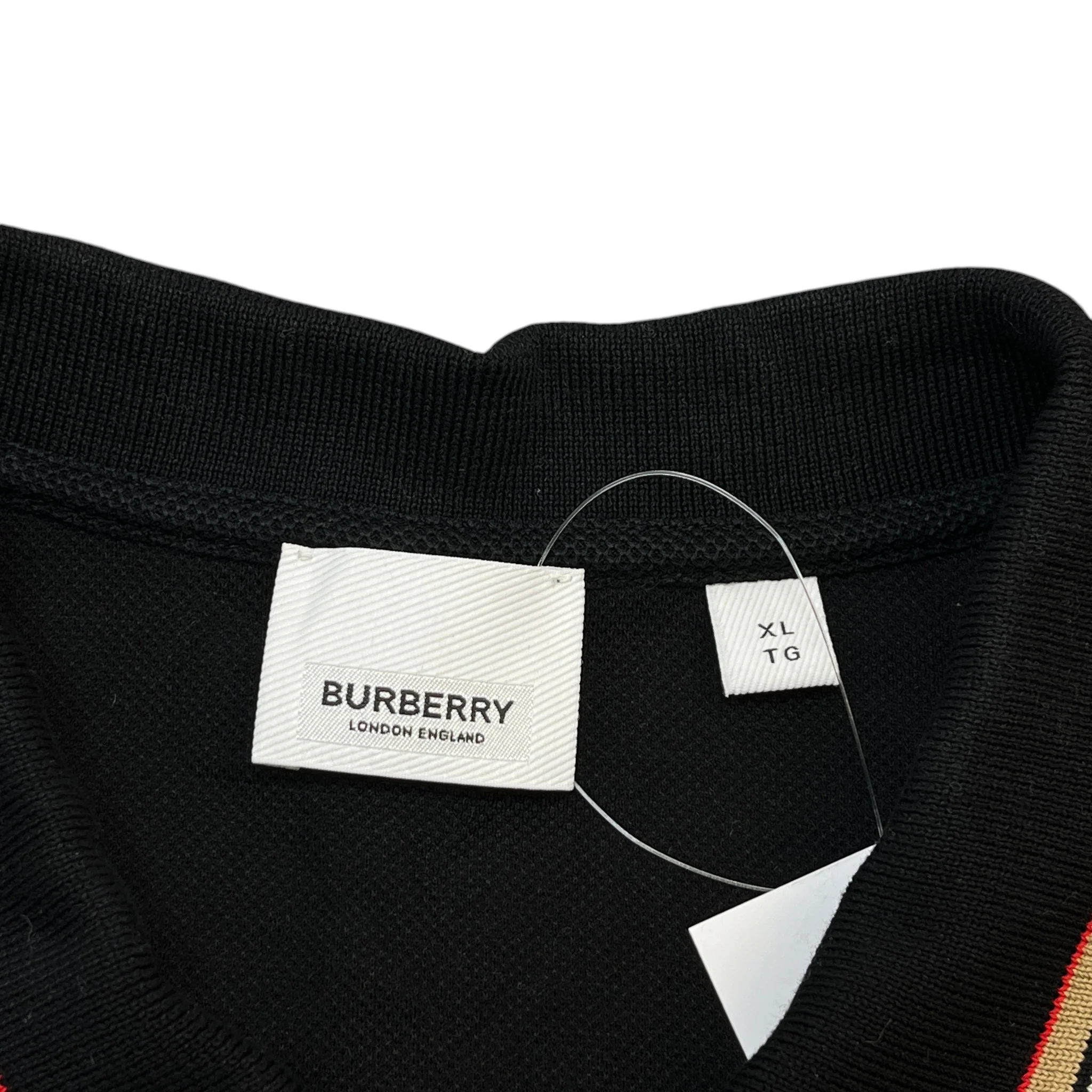 Men's Embroidered Logo Polo Shirt Black Size XL - Image 6
