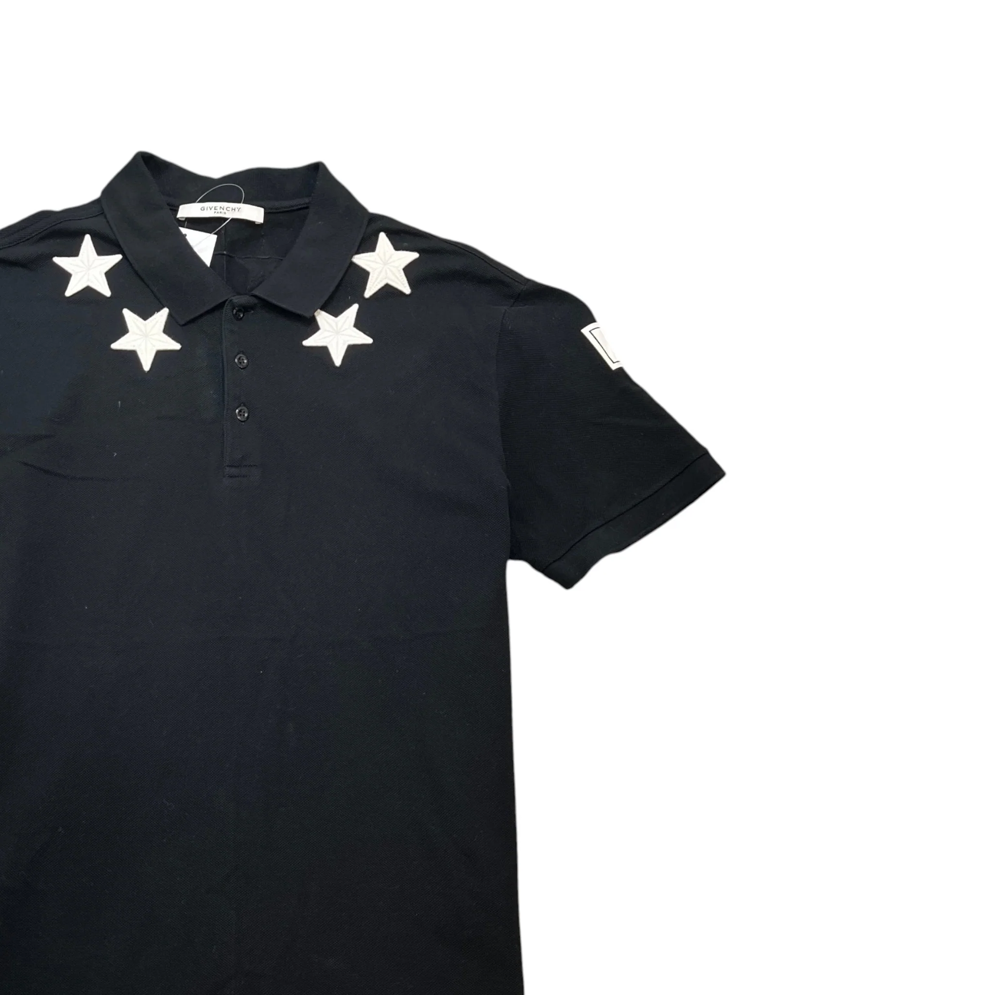 Men's Embroidered Logo Polo Shirt Black Size XXL - Image 3