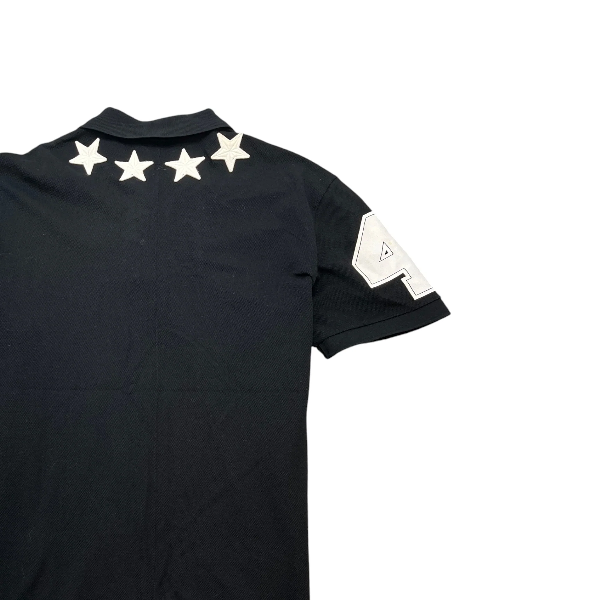 Men's Embroidered Logo Polo Shirt Black Size XXL - Image 4