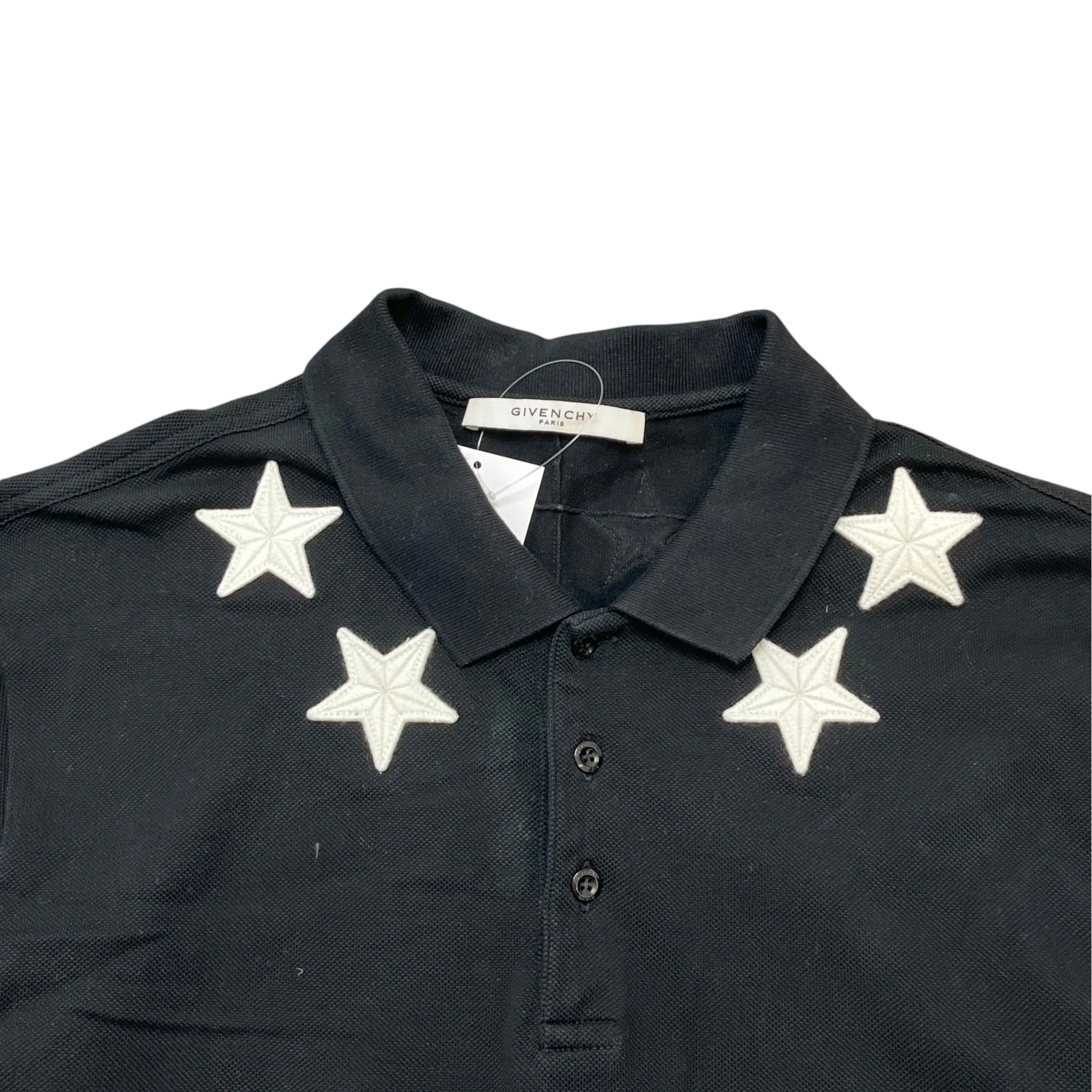 Men's Embroidered Logo Polo Shirt Black Size XXL - Image 6